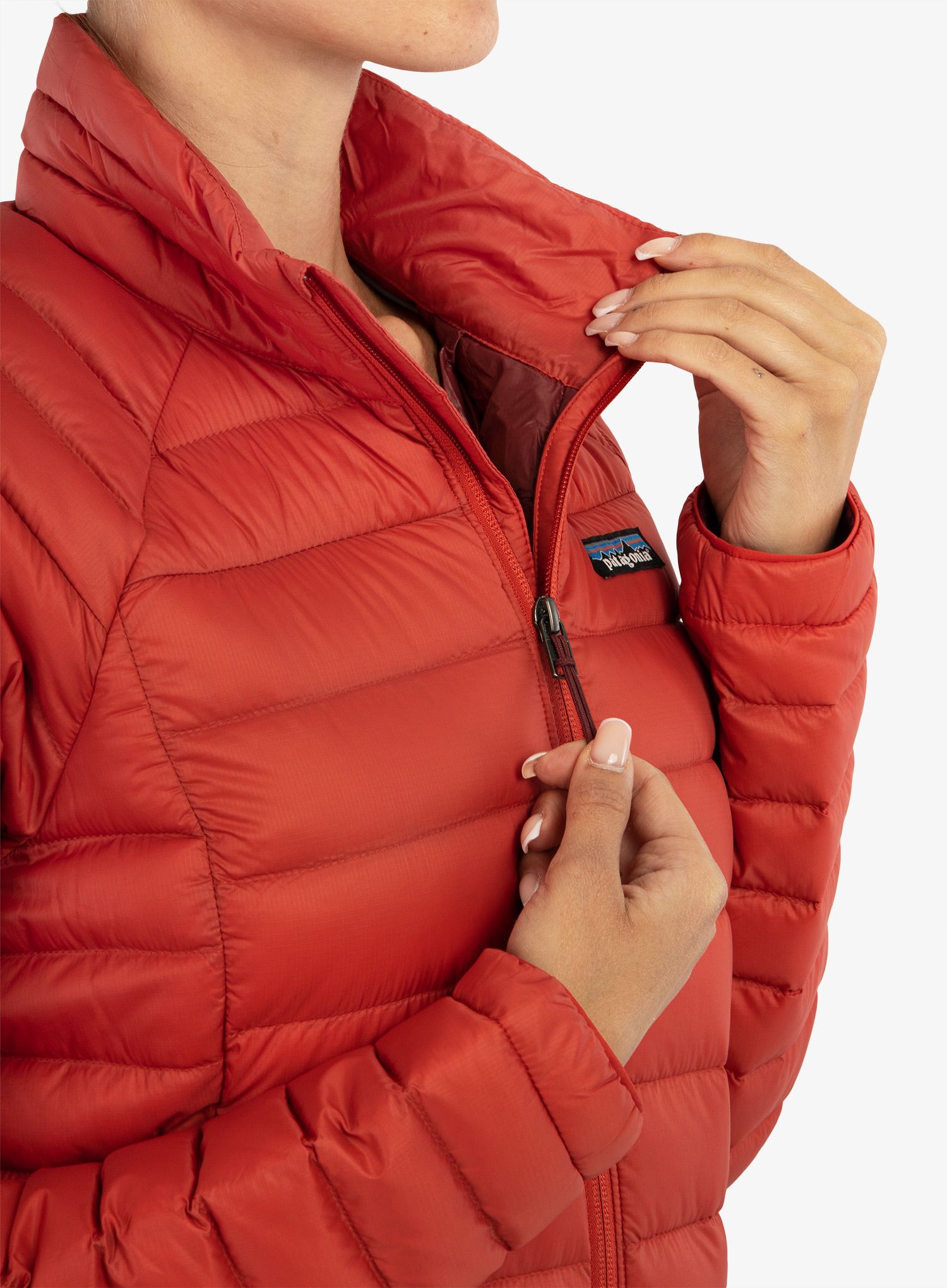 Ženska perjana jakna Patagonia Down Sweater - sumac red