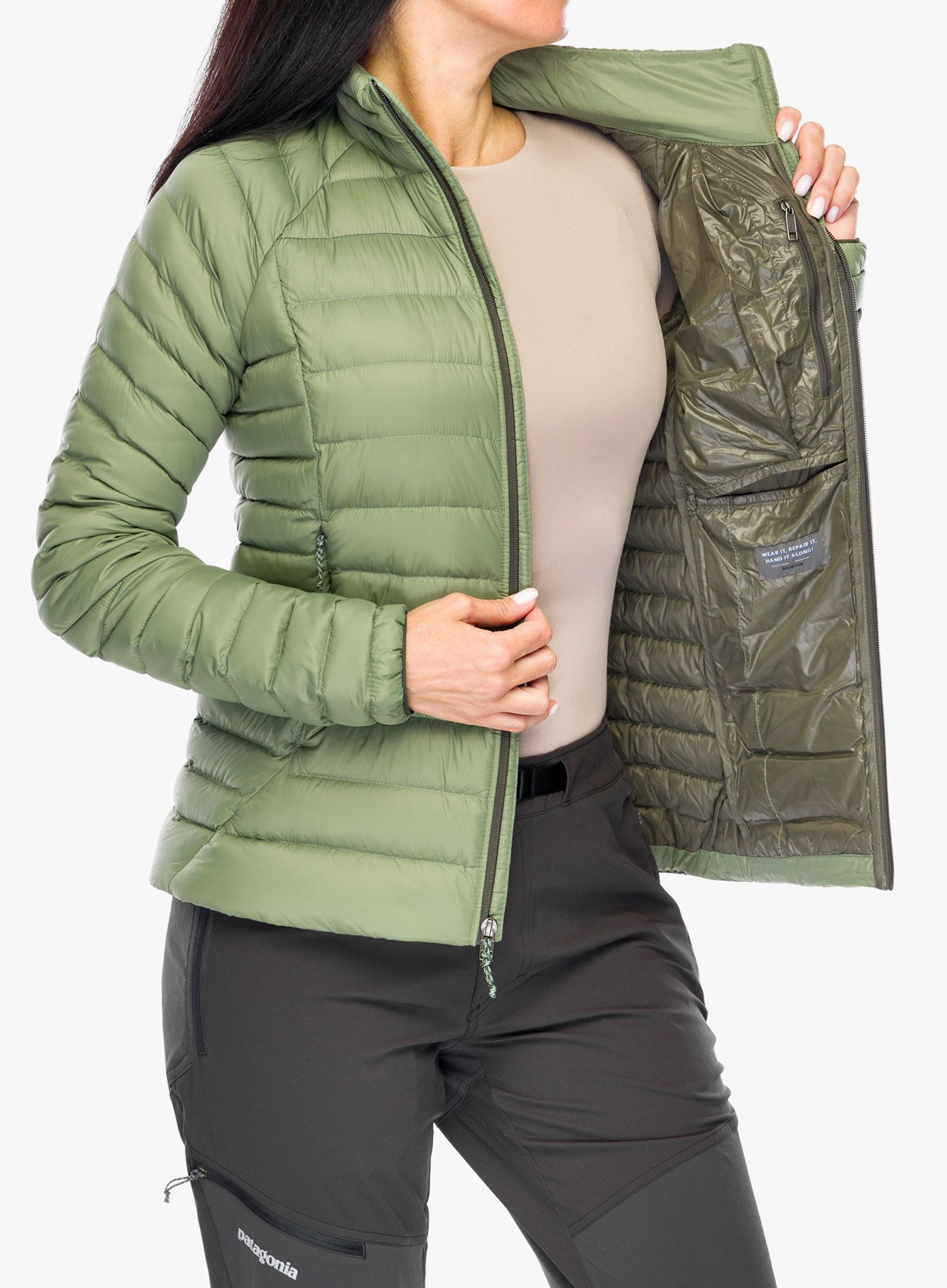 Pernata jakna Patagonia Down Sweater - terrain green