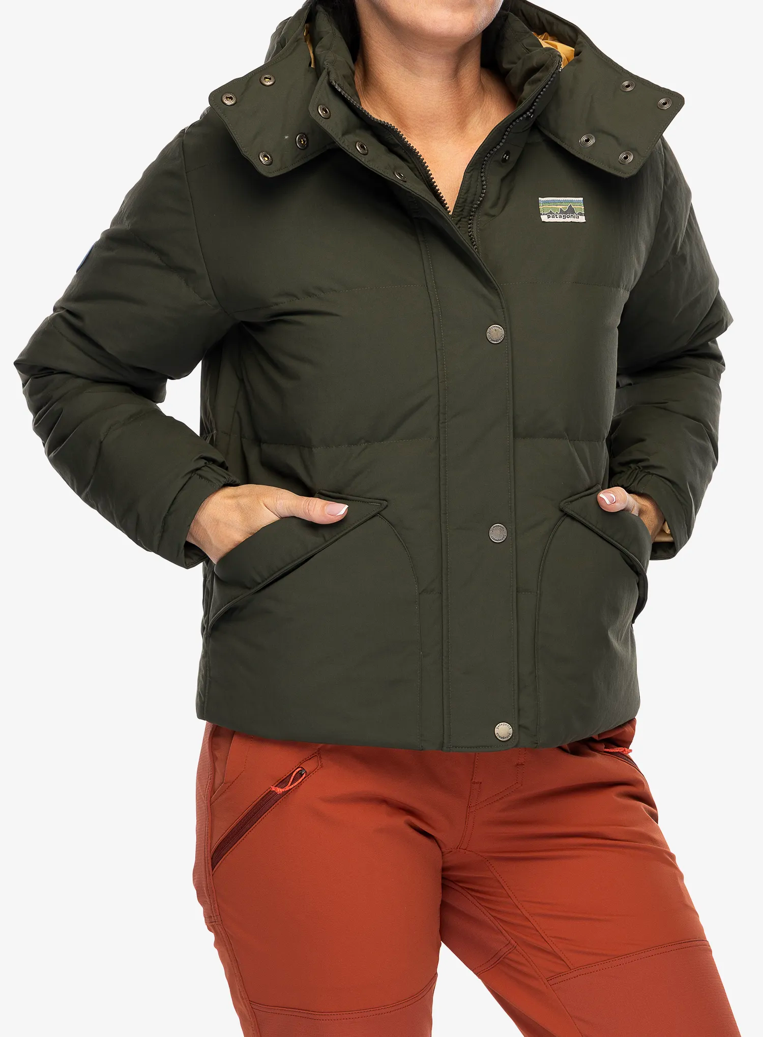 Ženska perjana jakna Patagonia Downdrift Jacket - pine needle green