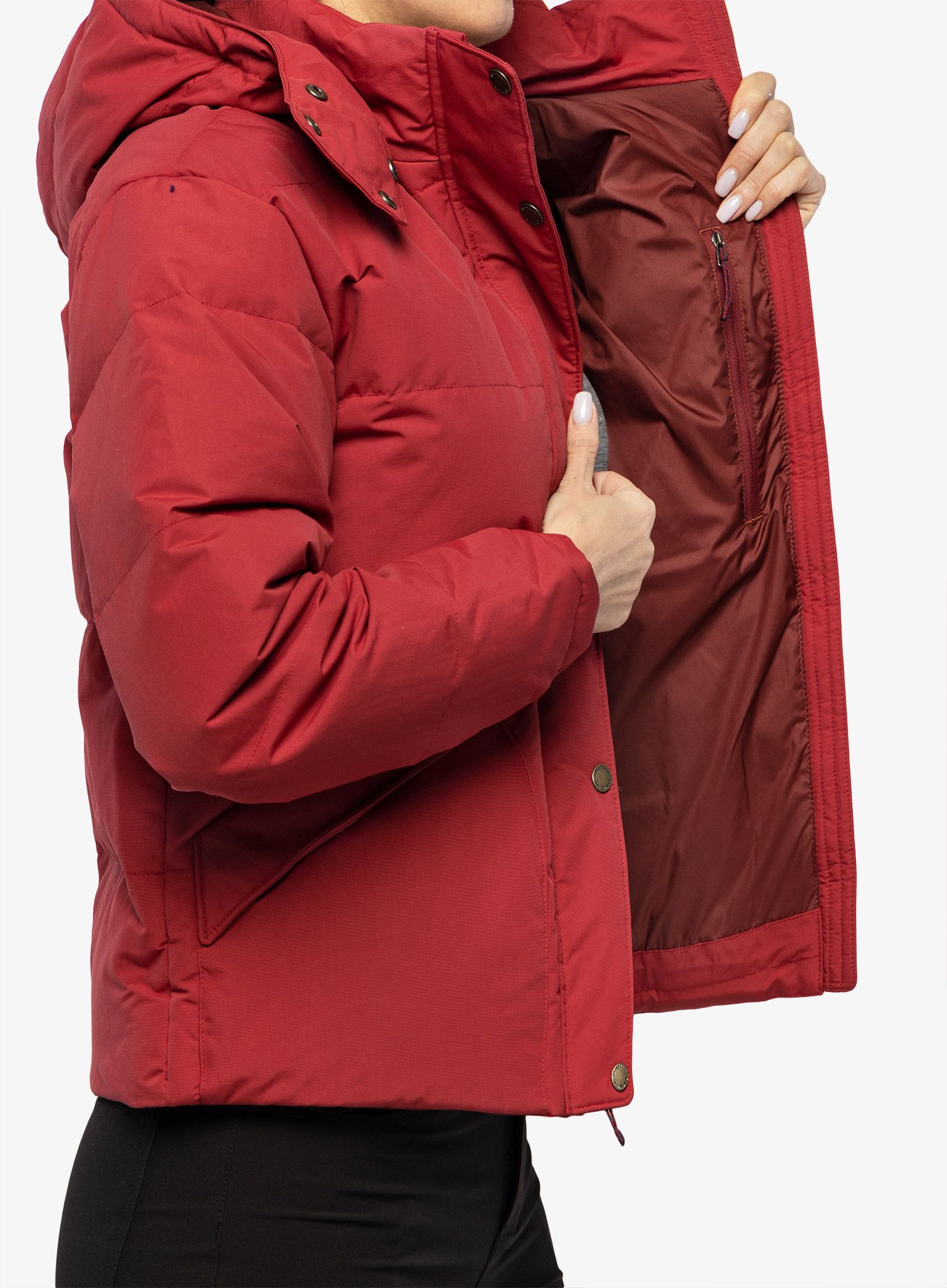 Ženska perjana jakna Patagonia Downdrift Jacket - wax red