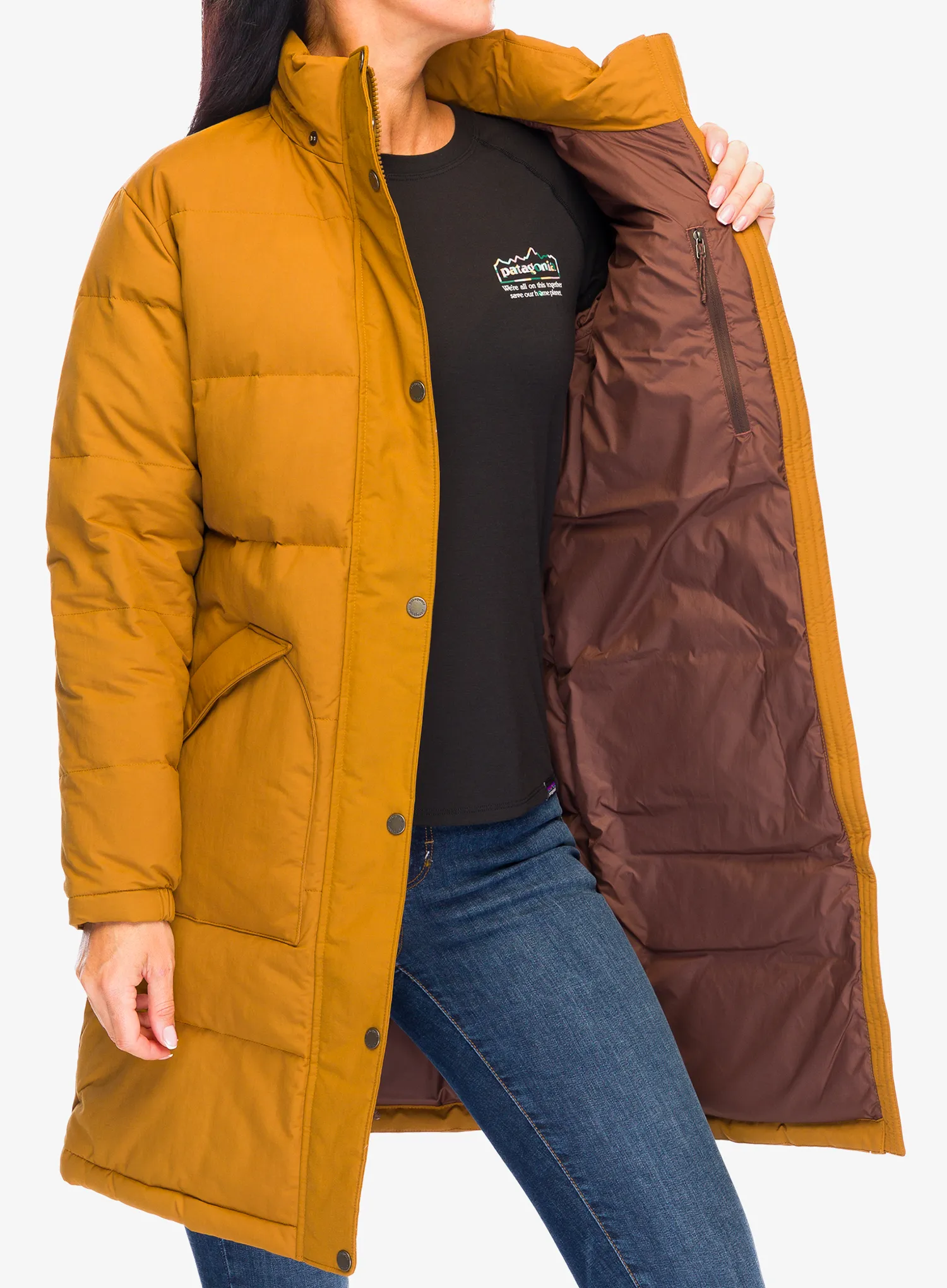 Perjani kaput Patagonia Downdrift Parka - shelter brown
