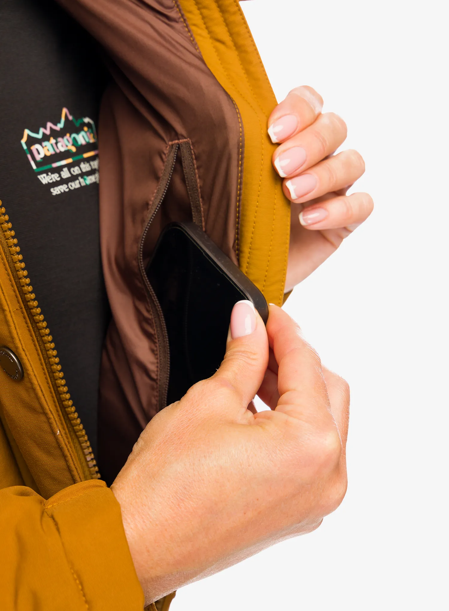 Perjani kaput Patagonia Downdrift Parka - shelter brown