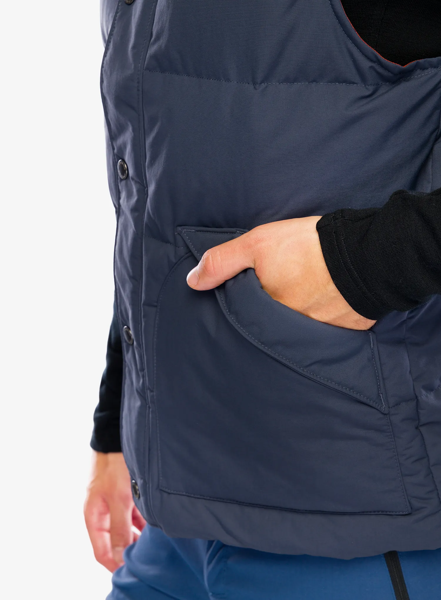 Perjani prsluk Patagonia Downdrift Vest - smolder blue