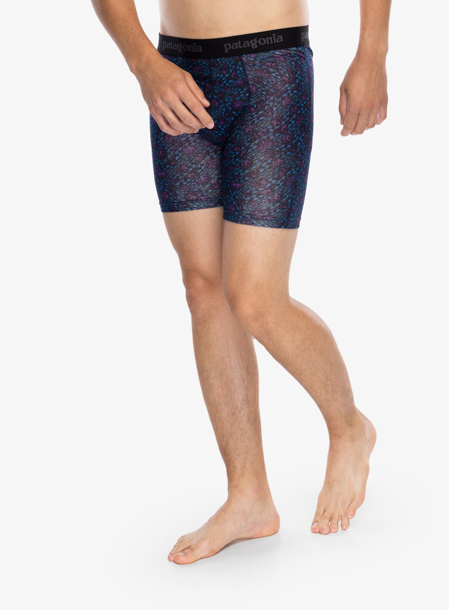 Termoaktivne bokserice Patagonia Essential Boxer Briefs 6 in - synched flight pitch blue