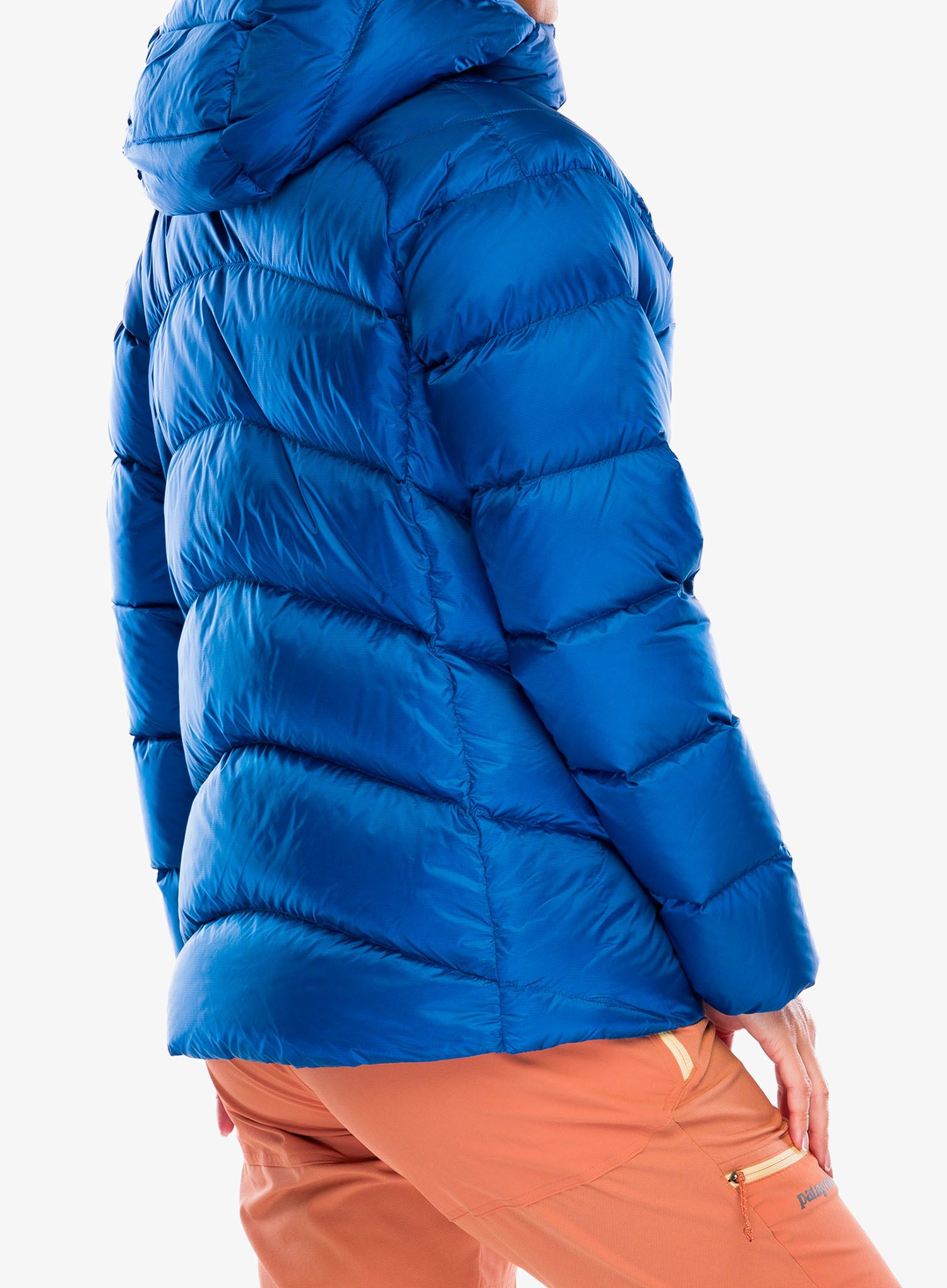 Ženska perjana jakna Patagonia Fitz Roy Down Hoody - endles blue