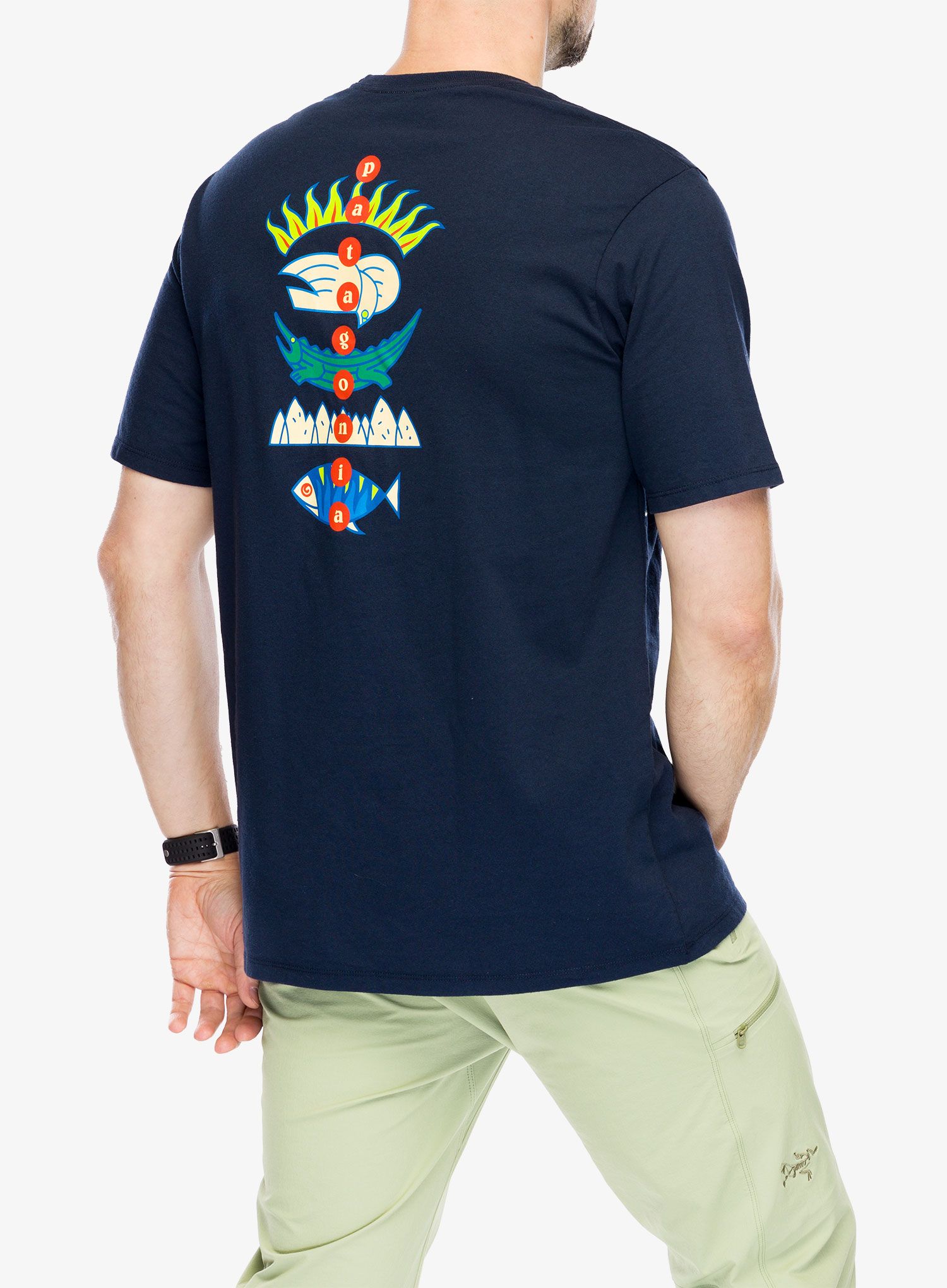 Majica s tiskom Patagonia Fitz Roy Wild Responsibili-Tee - new navy