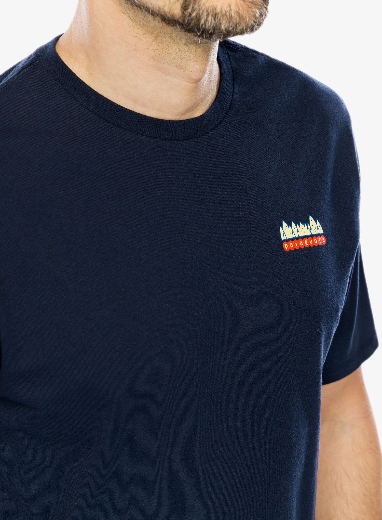 Majica s tiskom Patagonia Fitz Roy Wild Responsibili-Tee - new navy