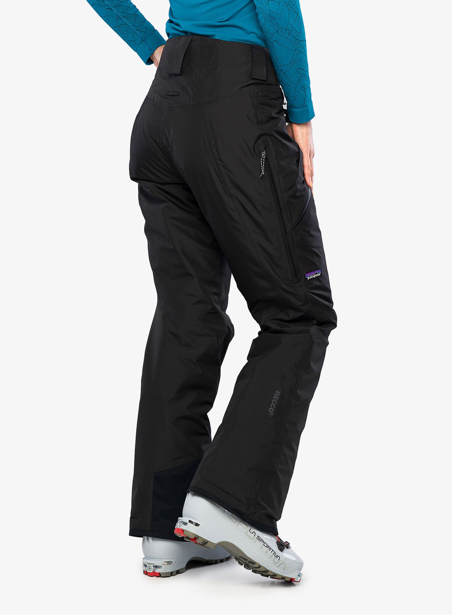 Ženske hlače Patagonia Insulated Powder Town Pants - black