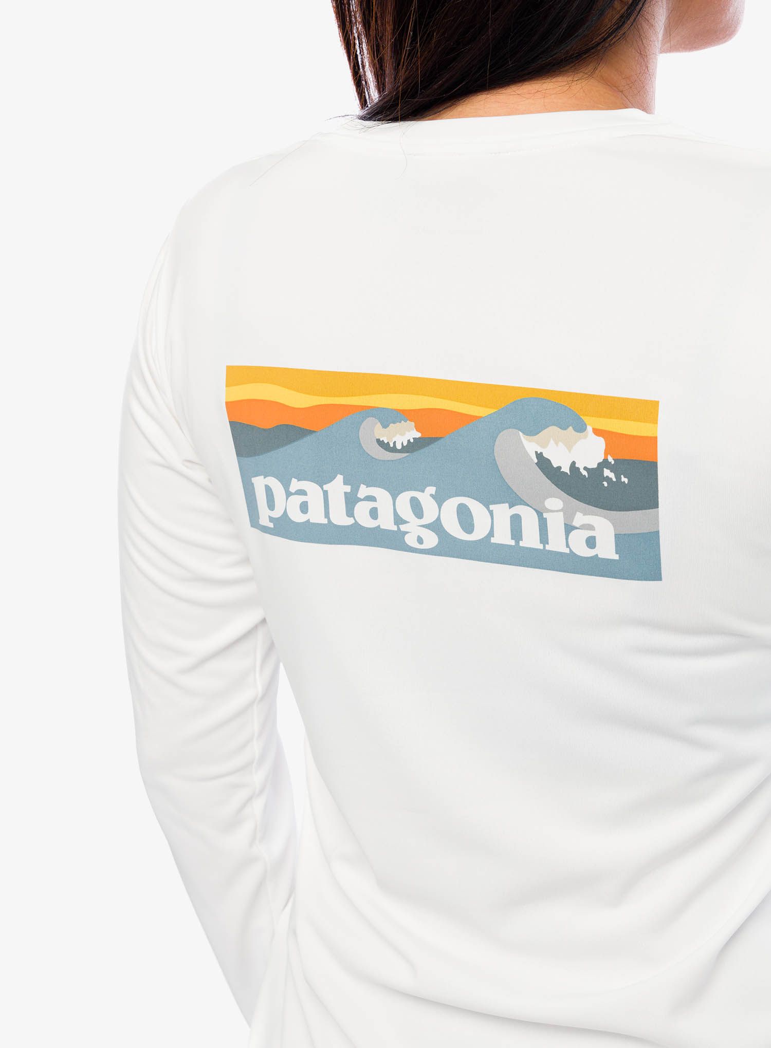 Ženska dukserica Patagonia L/S Cap Cool Daily Graphic Shirt Waters - grey/white