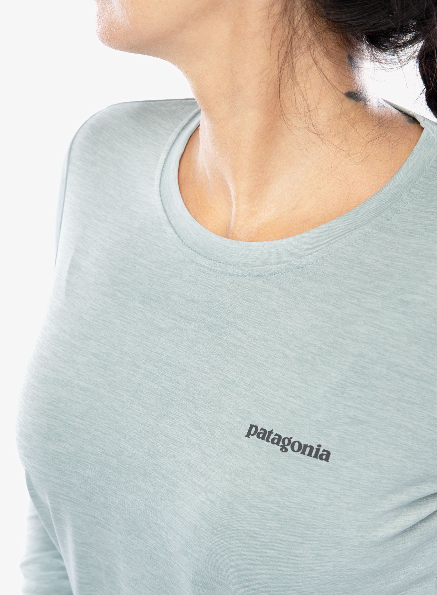 Ženski longsleeve Patagonia L/S Cap Cool Daily Graphic Shirt Waters - casting logo thermal blue