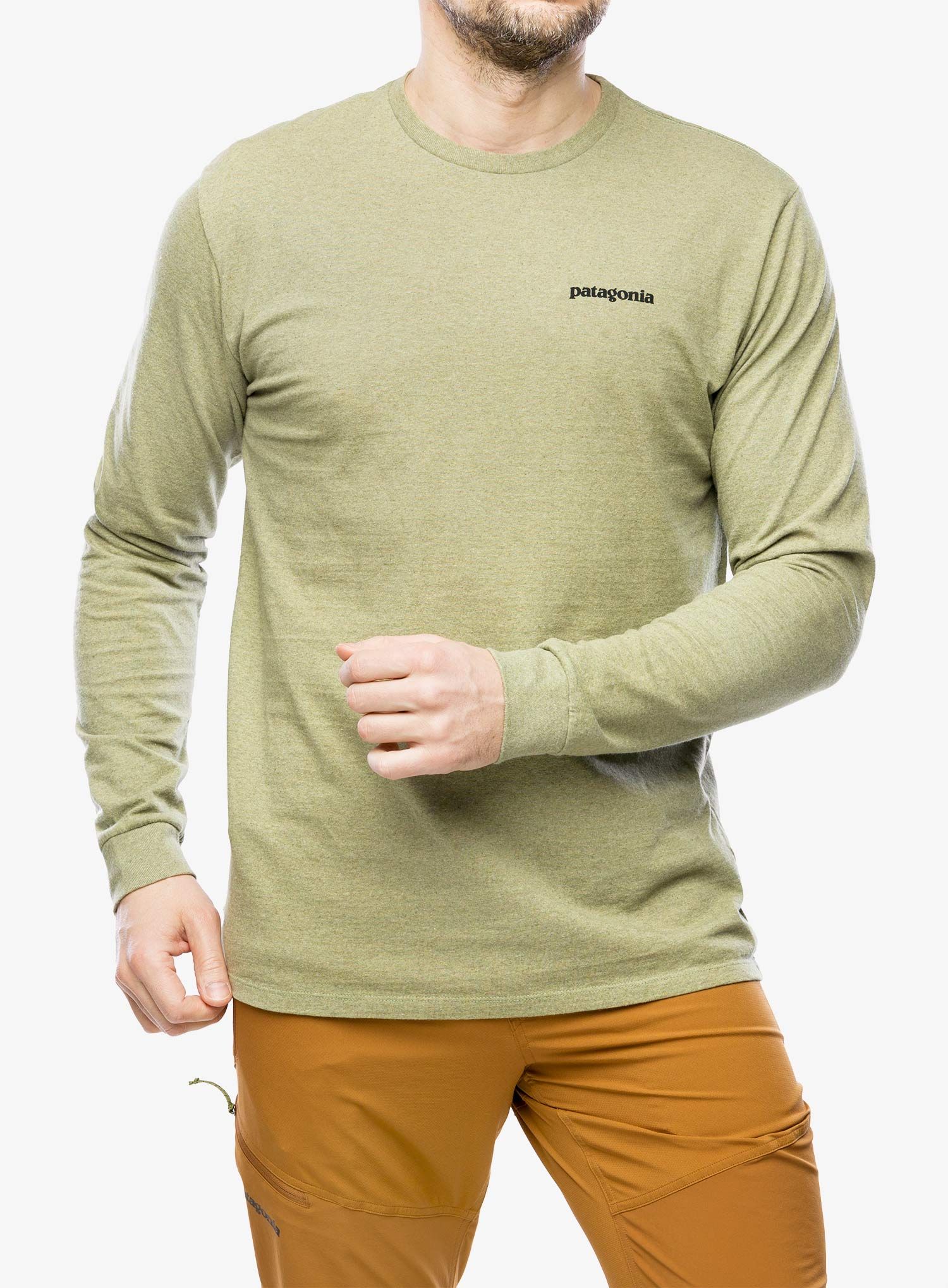 Dukserica Patagonia L/S P-6 Logo Responsibili-Tee - buckhorn green