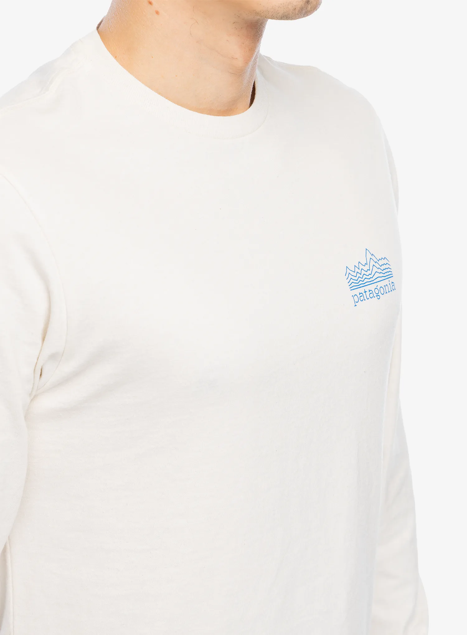 Majica dugih rukava Patagonia L/S Strataspire Responsibili-Tee - birch white