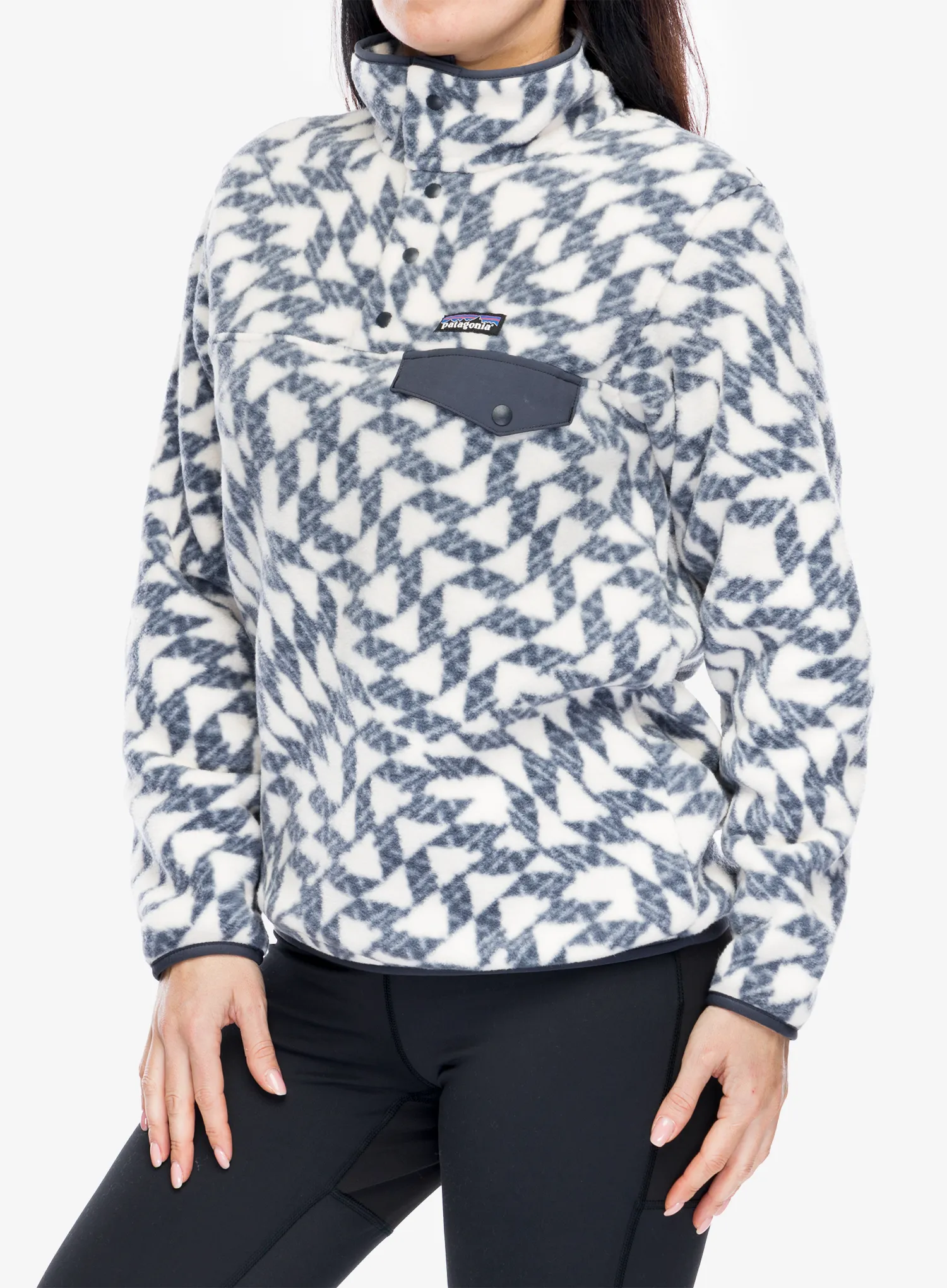 Ženska dukserica od flisa Patagonia Lightweight Synch Snap-T Pullover - synched flight small natural