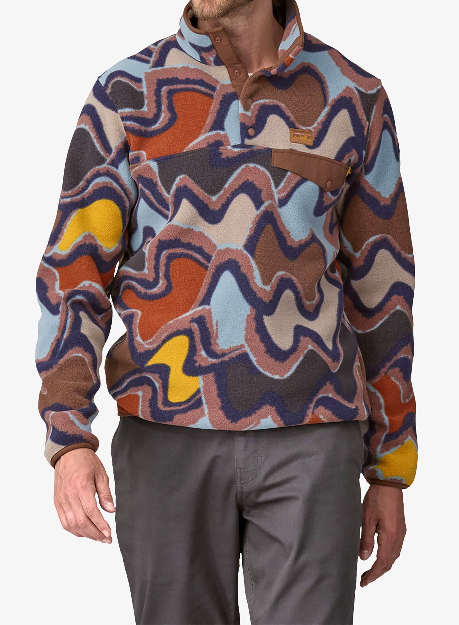 Dukserica od flisa Patagonia Lightweight Synch Snap-T Pullover - currents dulse mauve
