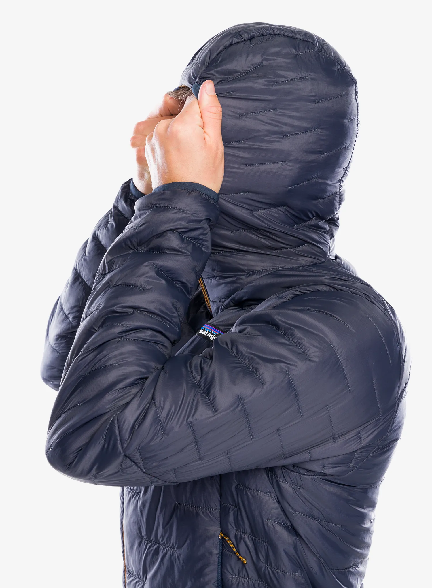 Jakna s postavom Patagonia Micro Puff Hoody - smolder blue/raptor brown blk