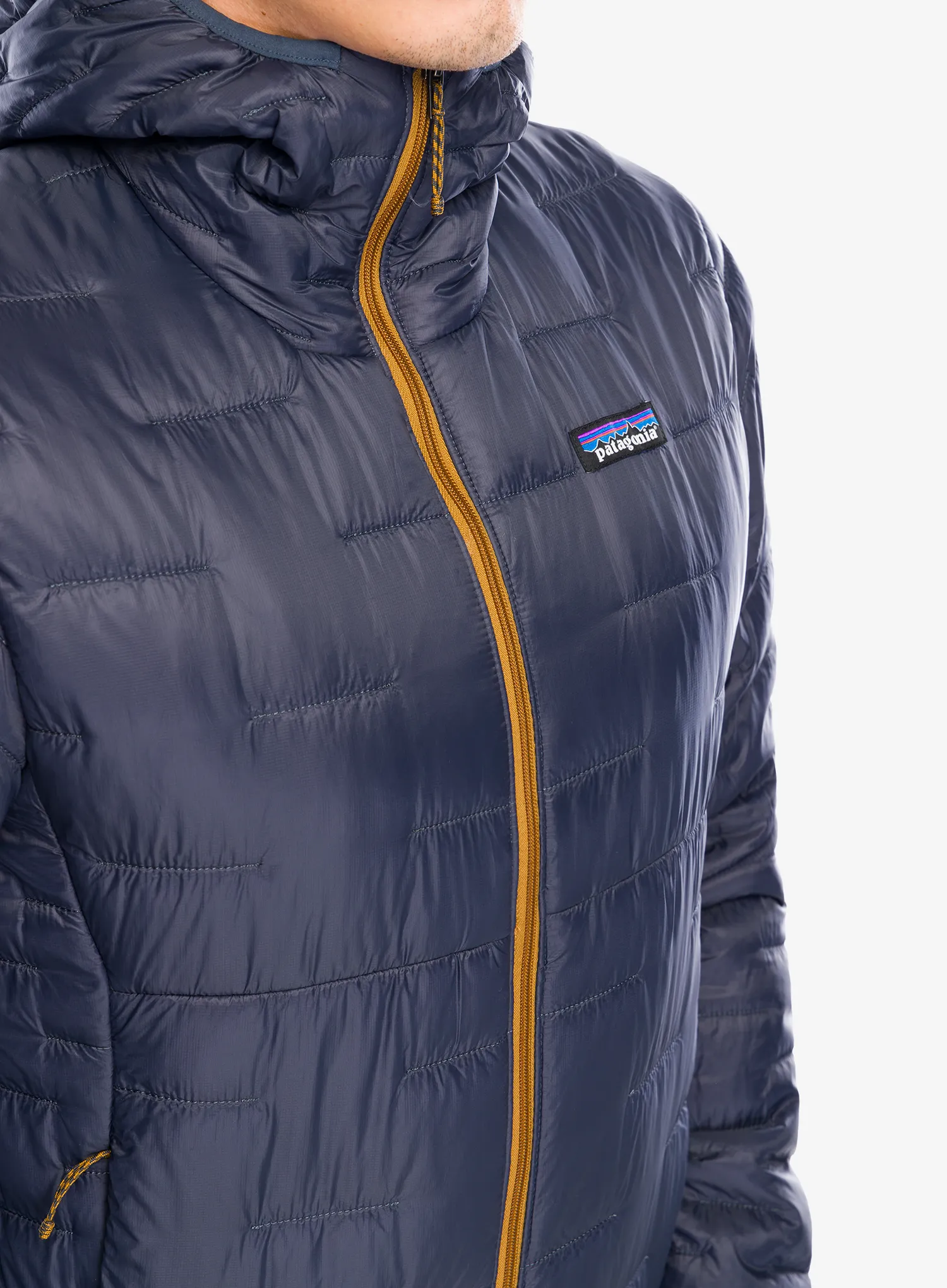 Jakna s postavom Patagonia Micro Puff Hoody - smolder blue/raptor brown blk