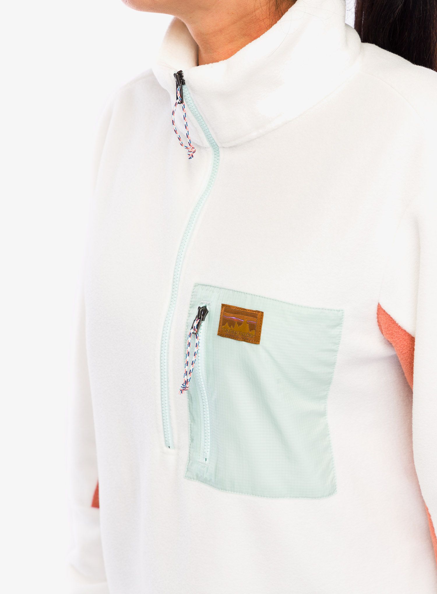 Ženska dukserica od flisa Patagonia Microdini 1/2 Zip P/O - birch white