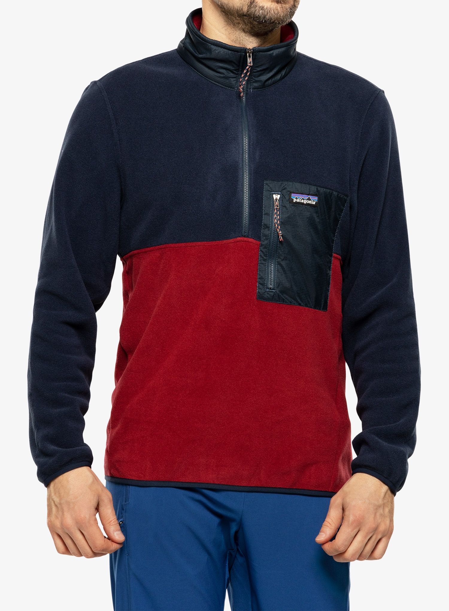 Dukserica od flisa Patagonia Microdini - wax red