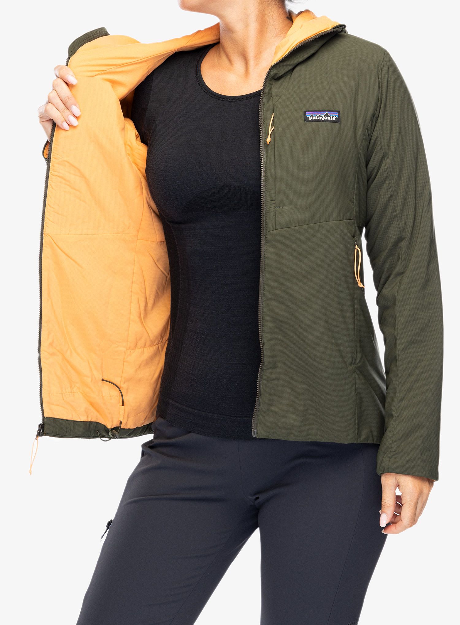 Jakna s postavom ženska Patagonia Nano-Air Hoody - pine needle green
