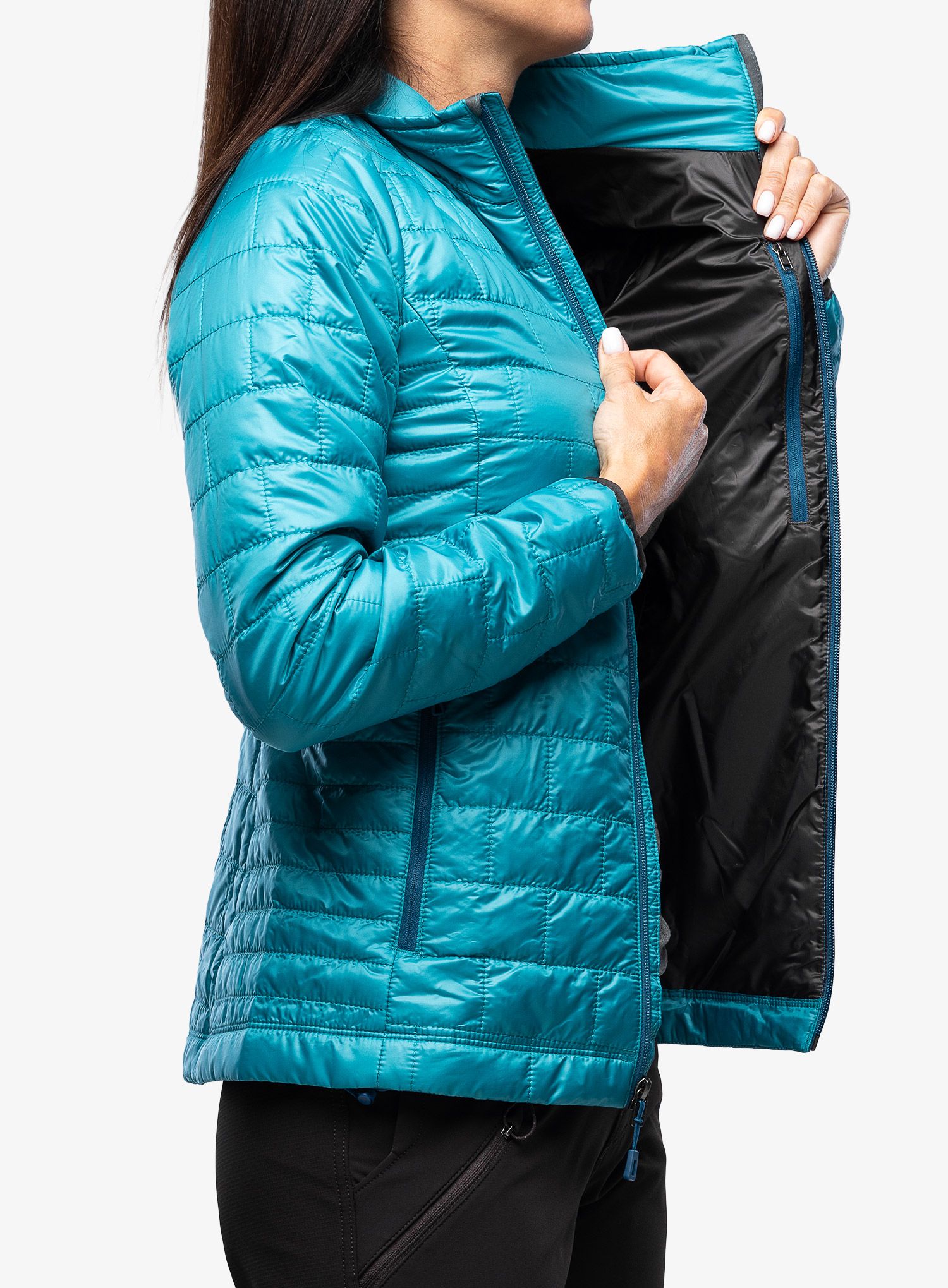 Jakna s postavom ženska Patagonia Nano Puff Jacket - belay blue