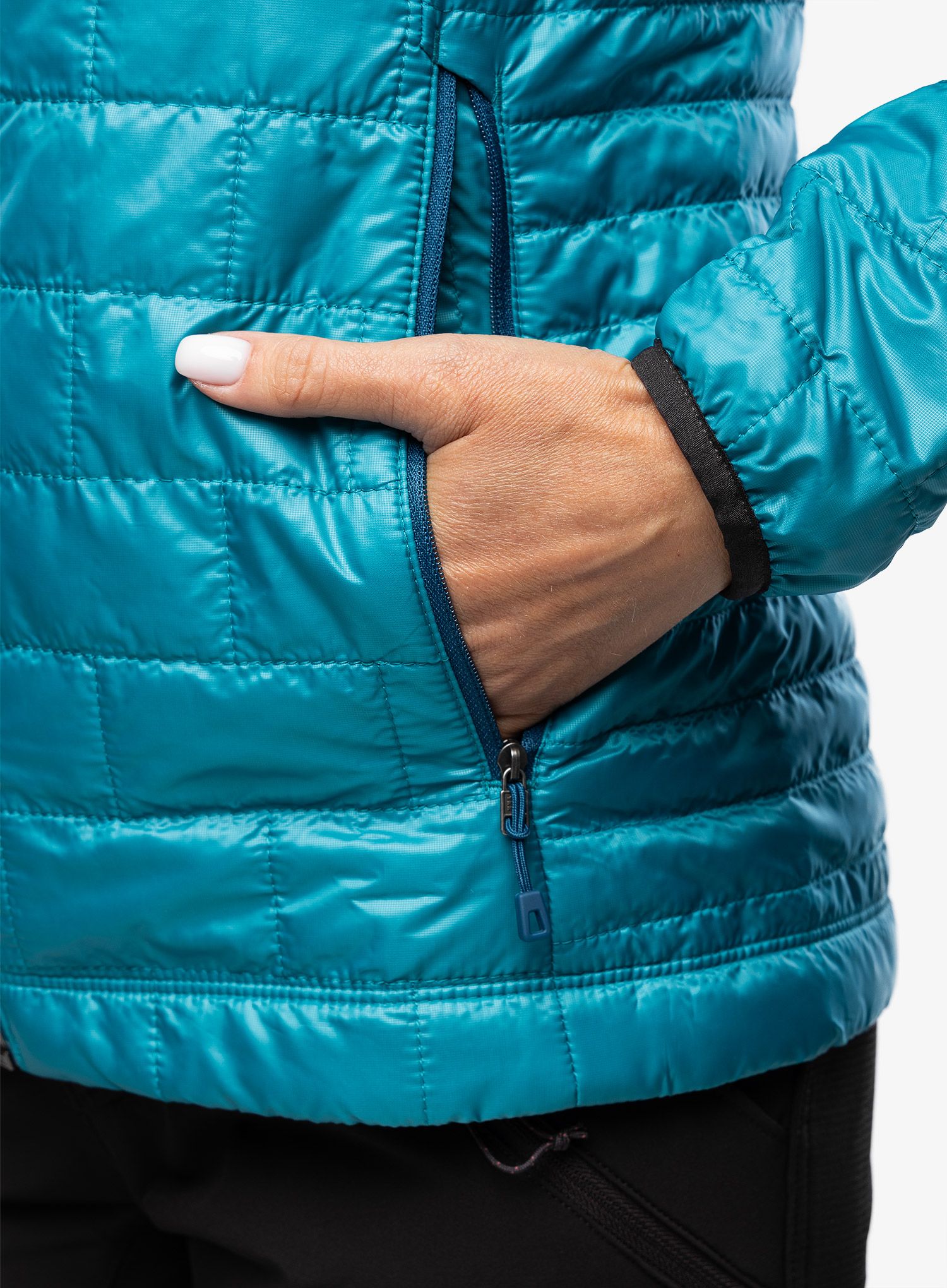 Jakna s postavom ženska Patagonia Nano Puff Jacket - belay blue