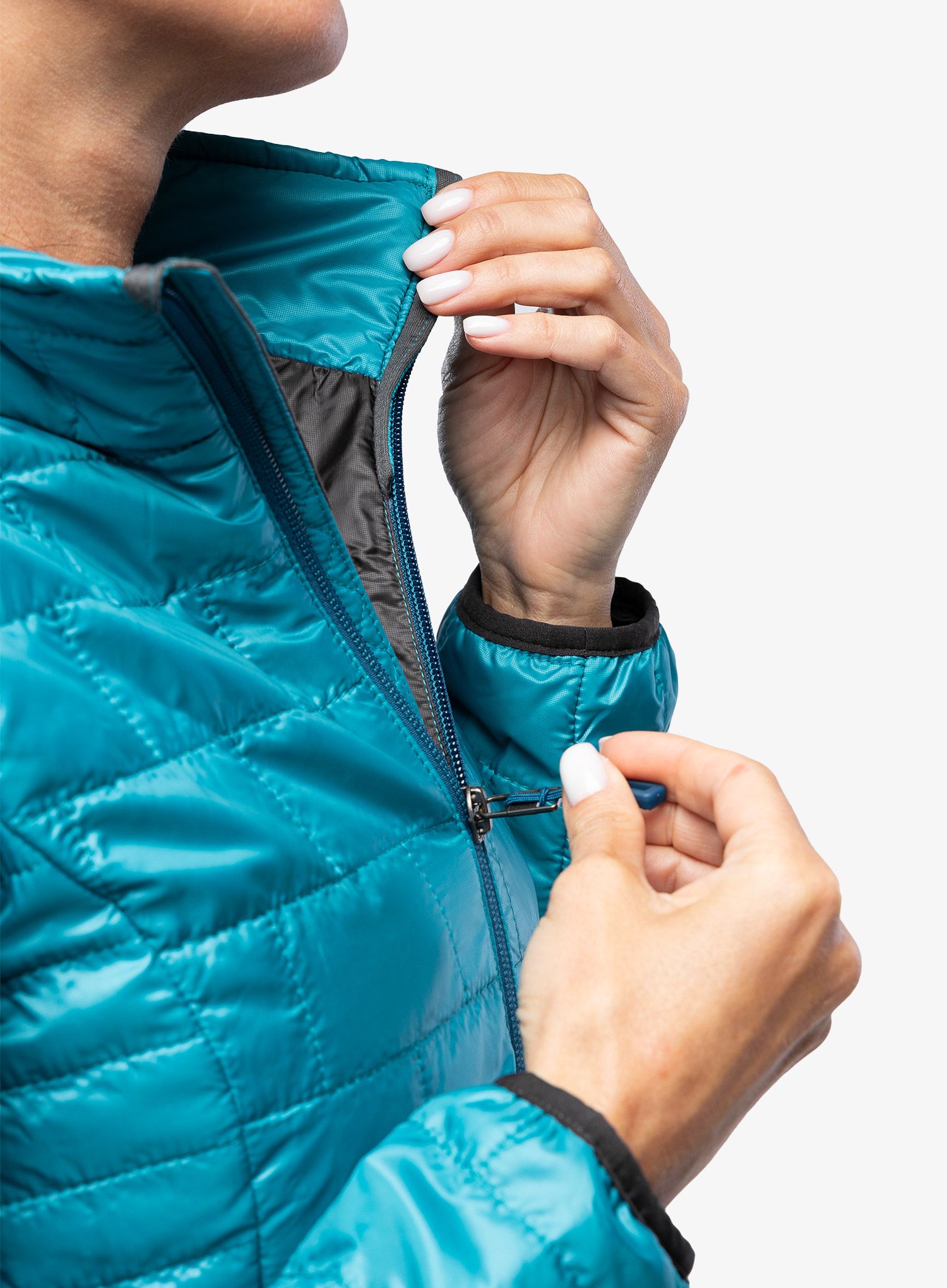 Jakna s postavom ženska Patagonia Nano Puff Jacket - belay blue