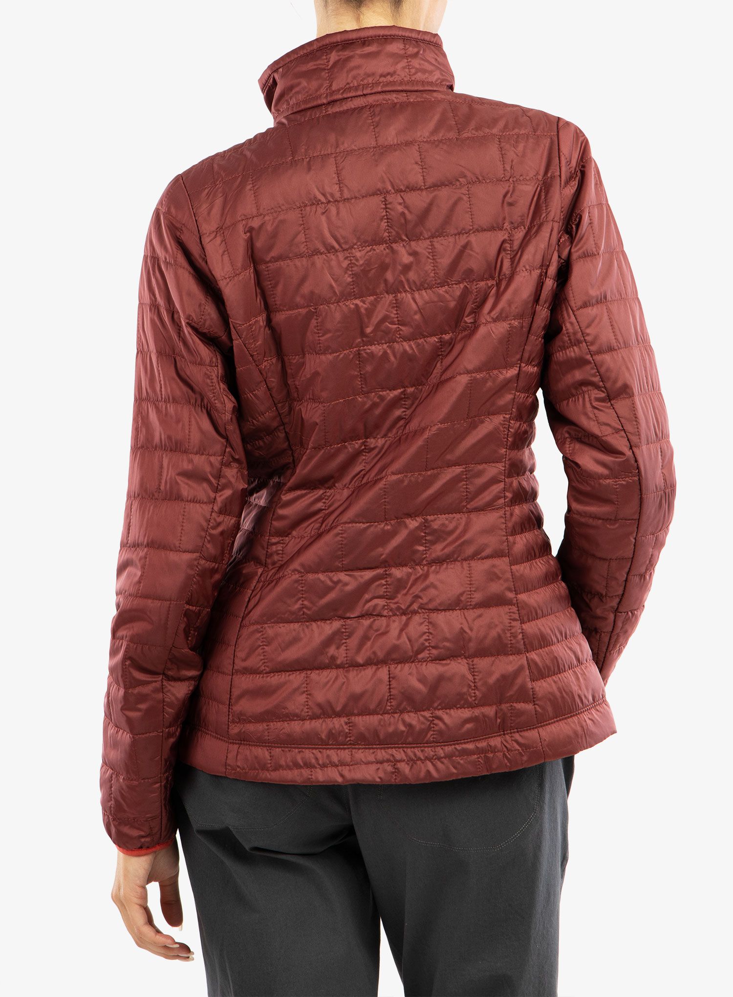 Jakna s postavom ženska Patagonia Nano Puff Jacket - sequoia red