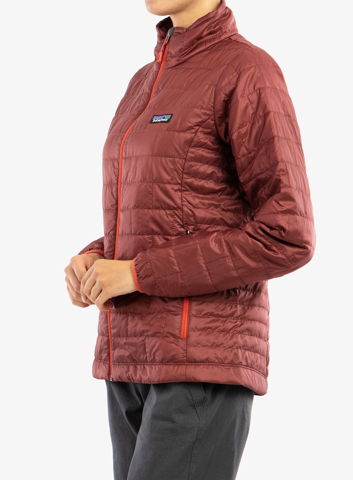 Jakna s postavom ženska Patagonia Nano Puff Jacket - sequoia red