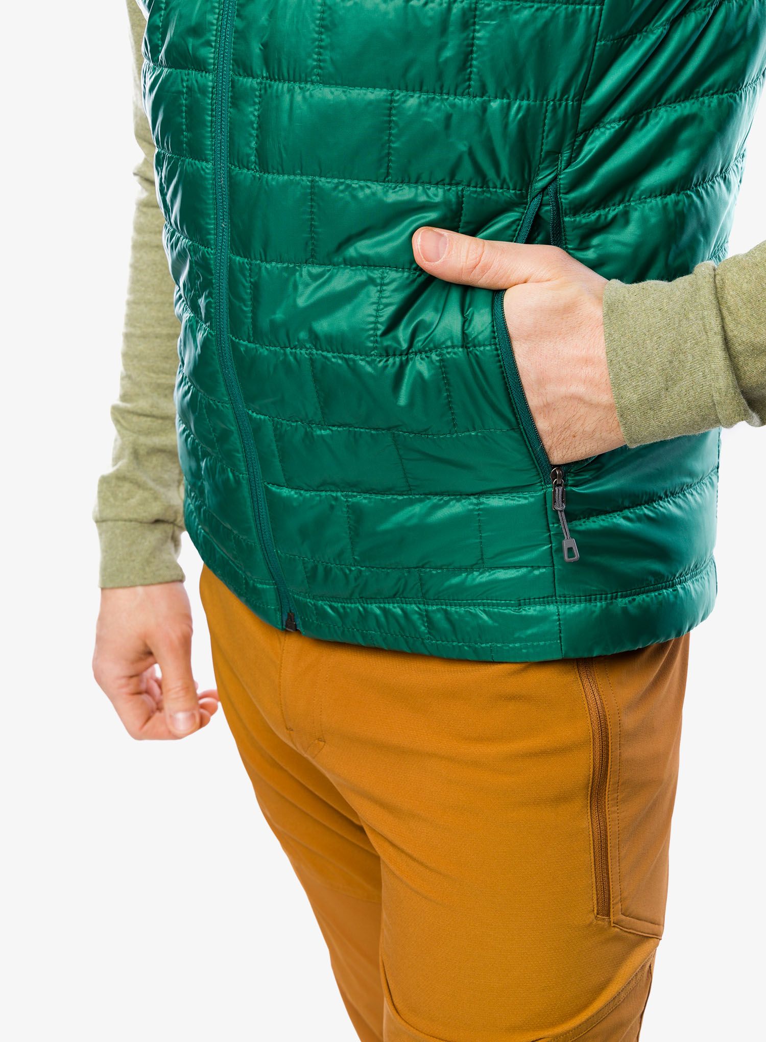 Prsluk s postavom Patagonia Nano Puff Vest - conifer green