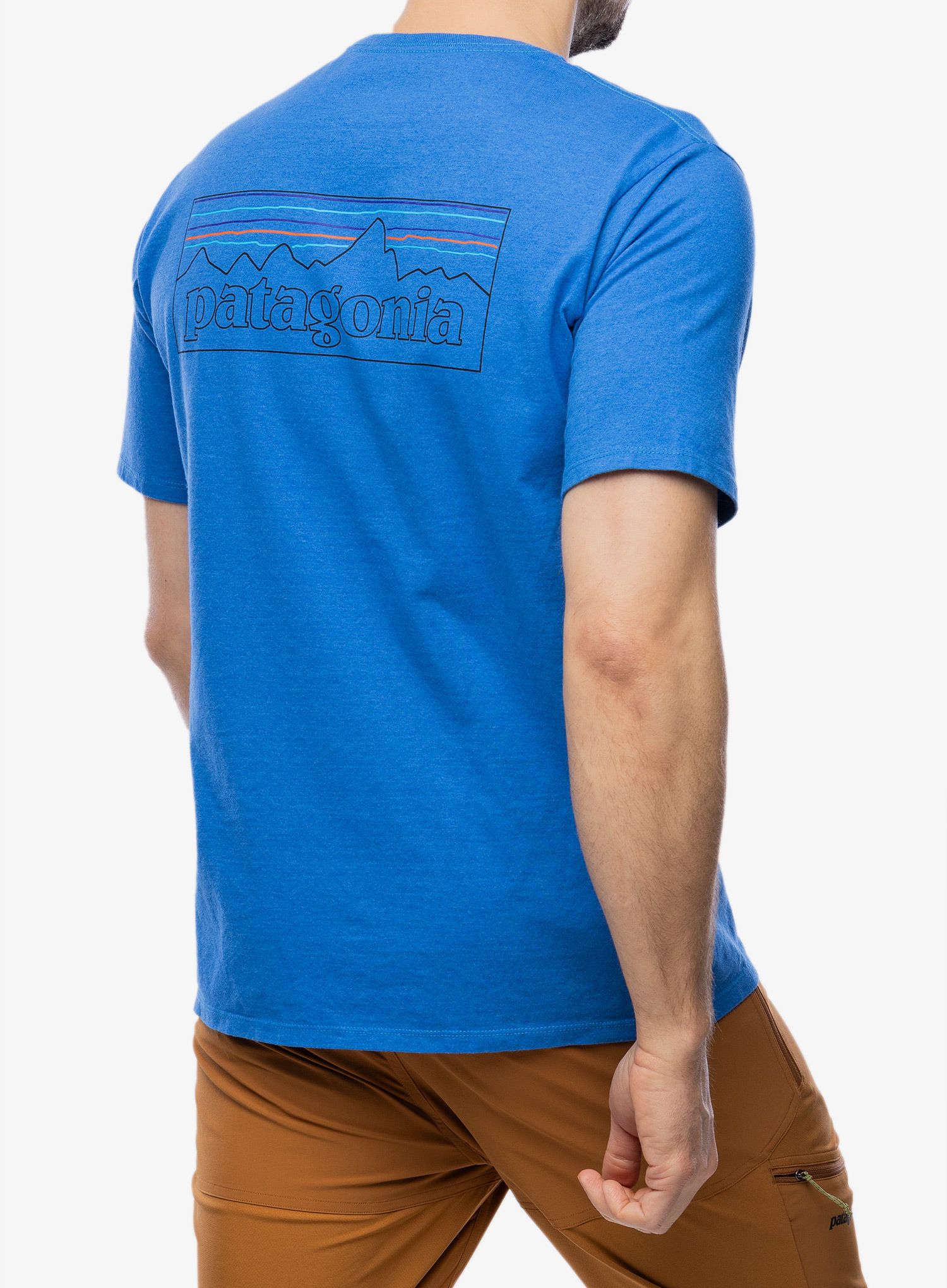 Majica Patagonia P-6 Logo Responsibili-Tee - p-6 outline/blue