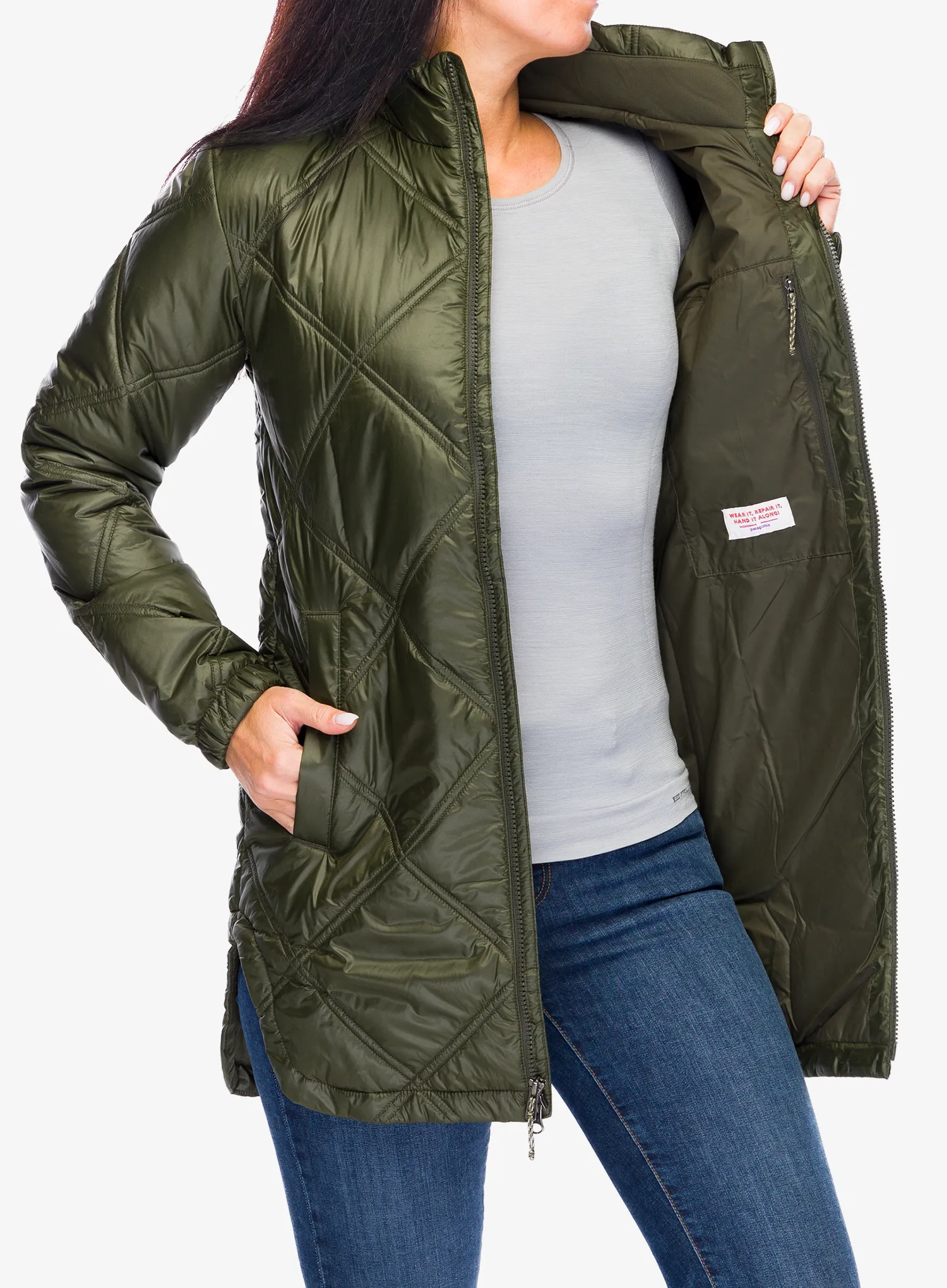 Ženski kaput Patagonia Pine Bank Insulated Parka - pine needle green