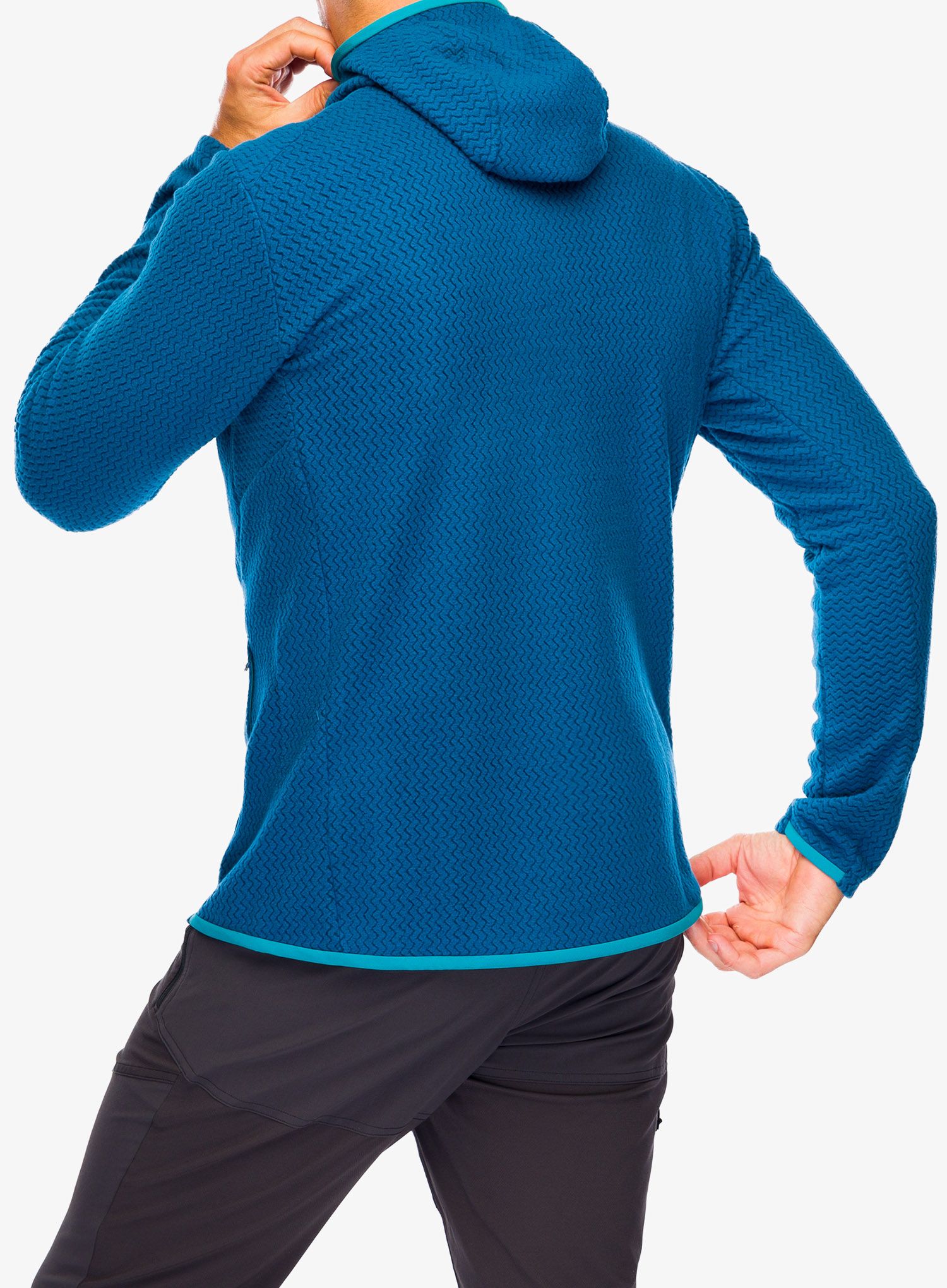 Dukserica od flisa Patagonia R1 Air Full-Zip Hoody - lagom blue