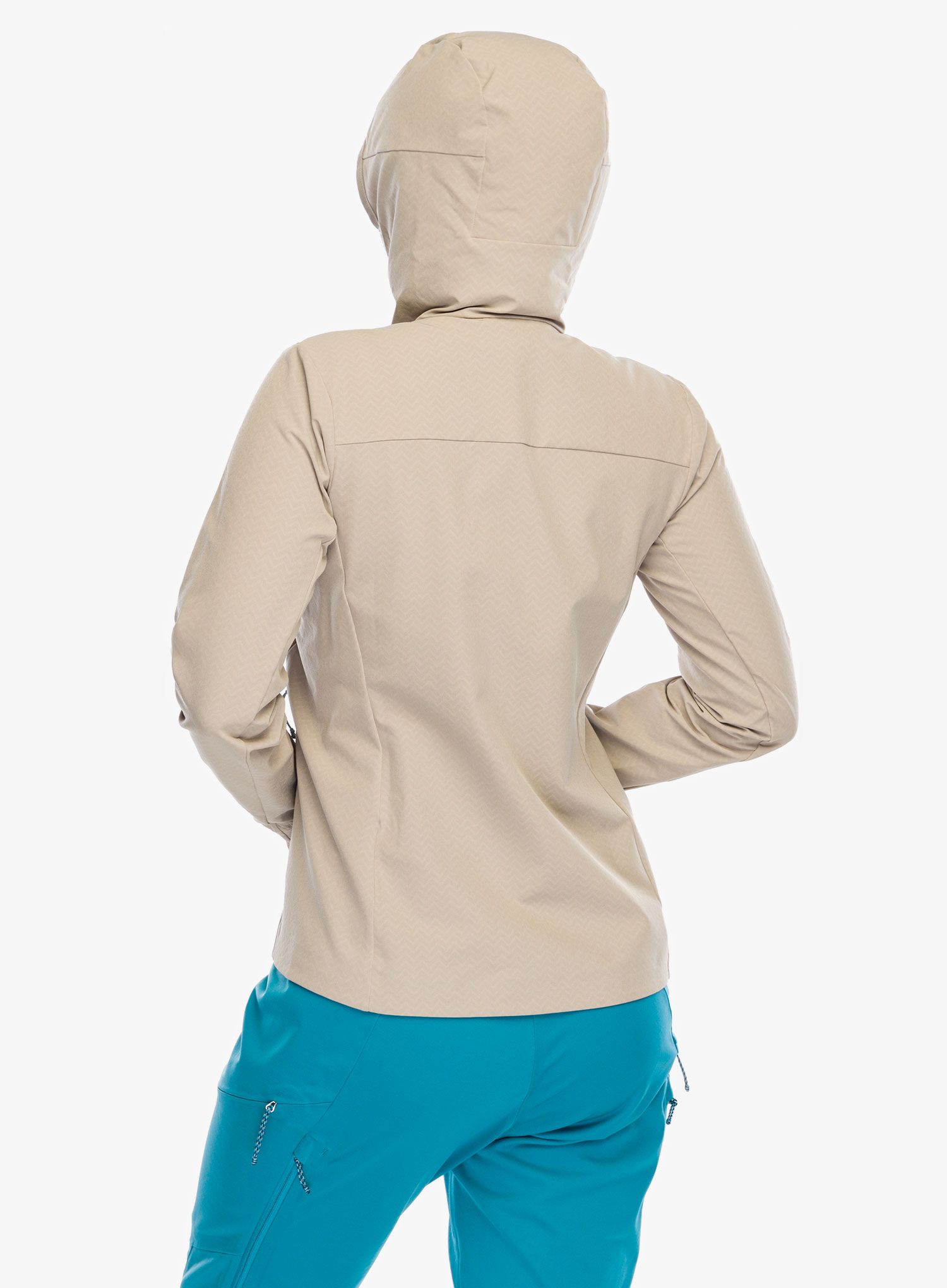 Ženska jakna Patagonia R1 CrossStrata Hoody - seabird grey