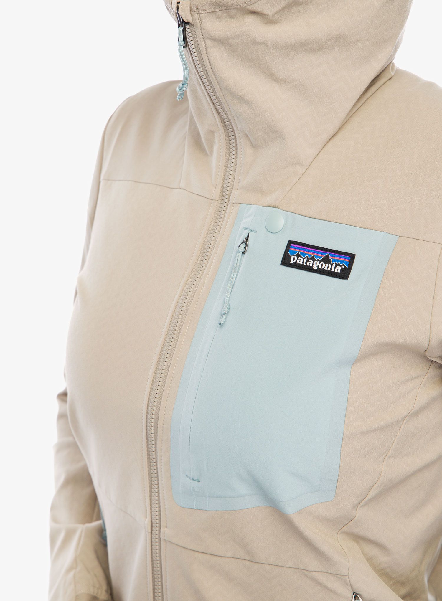 Ženska jakna Patagonia R1 CrossStrata Hoody - seabird grey