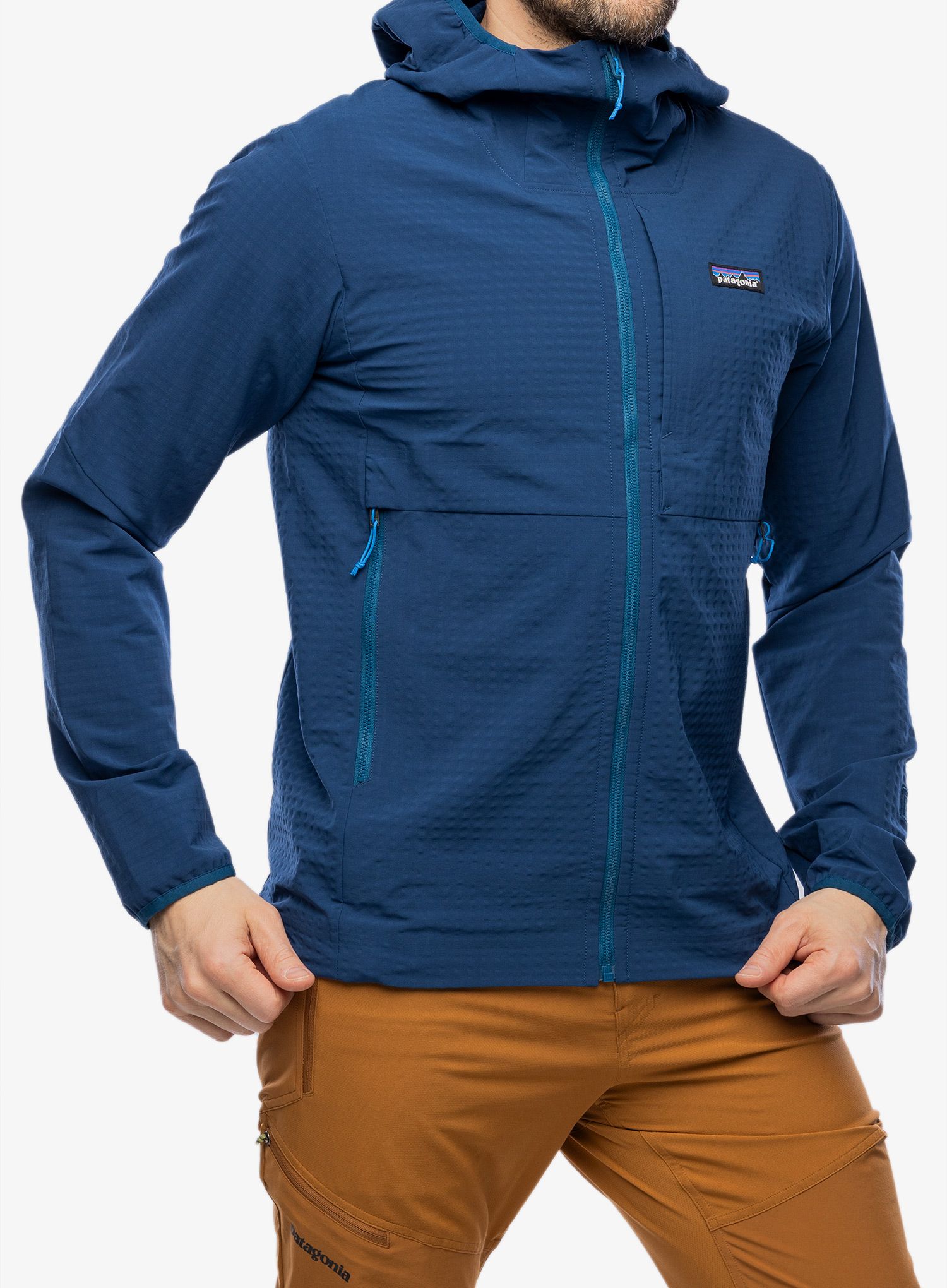 Softshell jakna Patagonia R1 Techface Hoody - tidepool blue