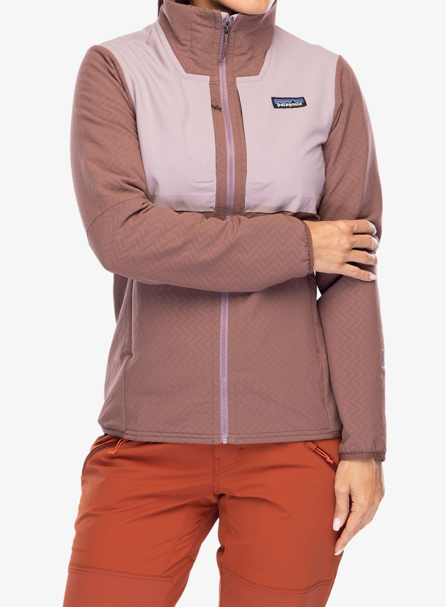 Ženska softshell jakna Patagonia R2 CrossStrata Jacket - dulse mauve