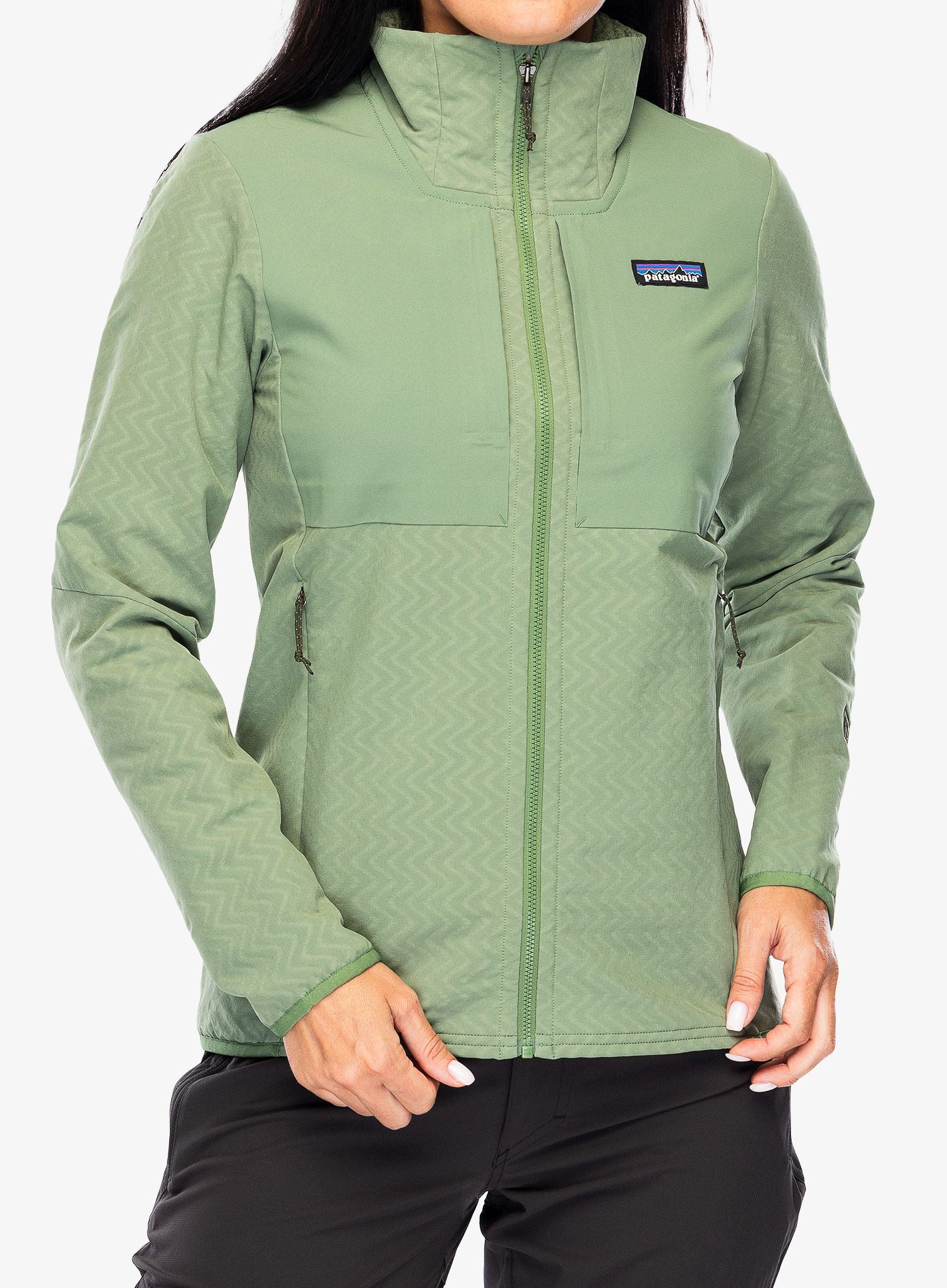 Ženska softshell jakna Patagonia R2 CrossStrata Jacket - terrain green
