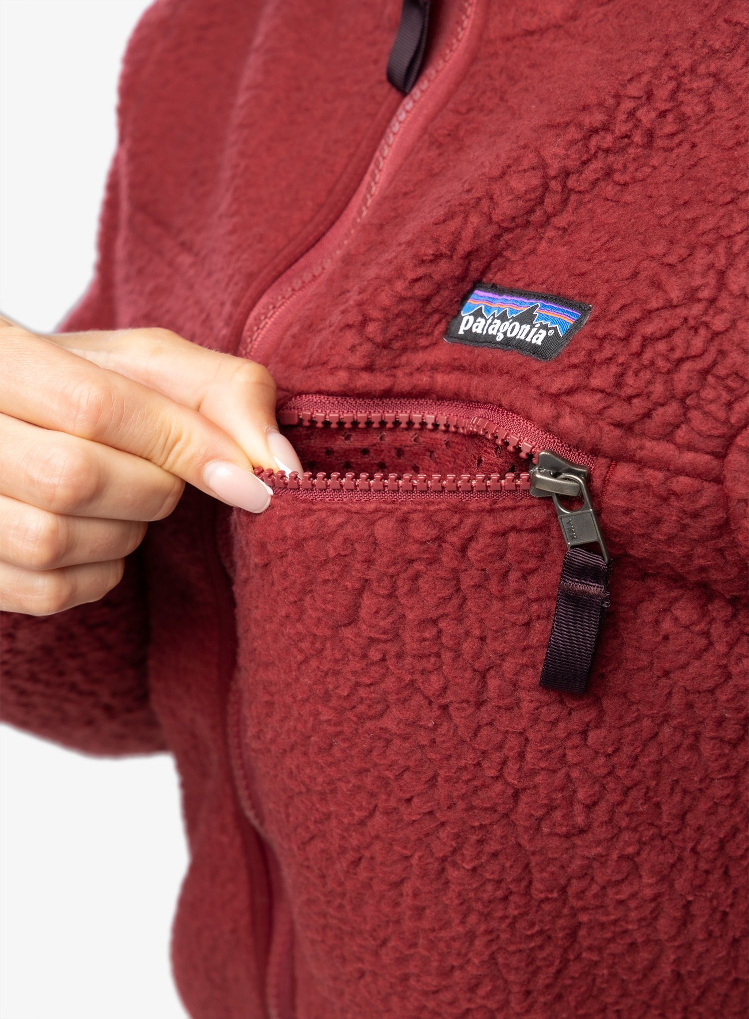 Ženska jakna od flisa Patagonia Retro Pile Jacket - carmine red