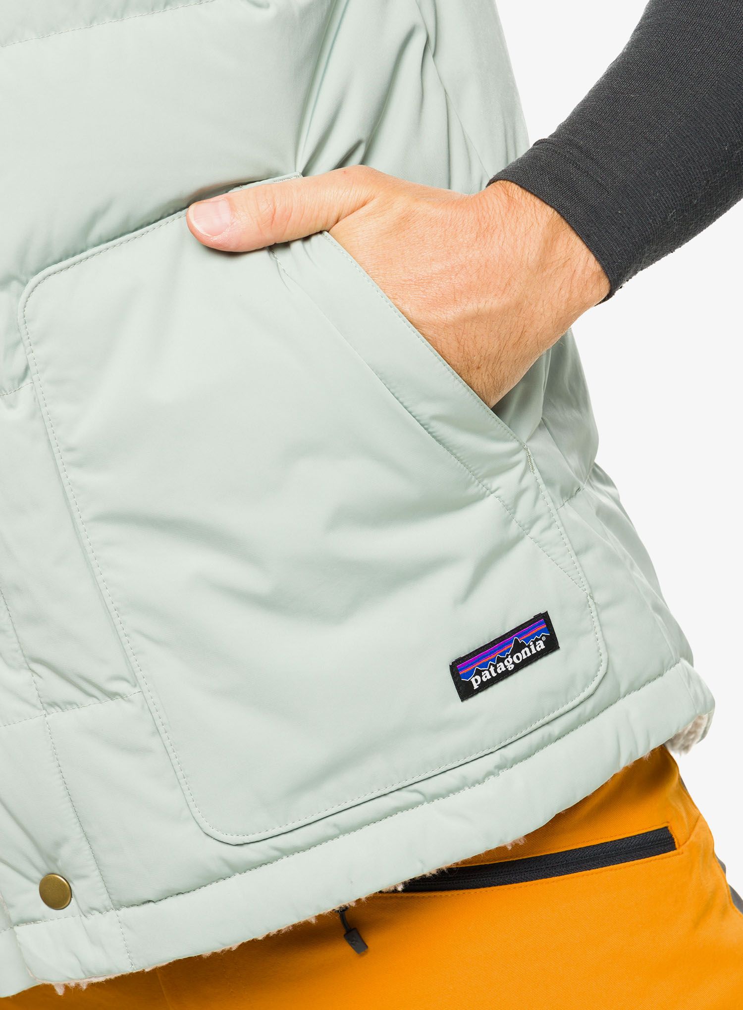 Prsluk Patagonia Reversible Bivy Down Vest - sleet green