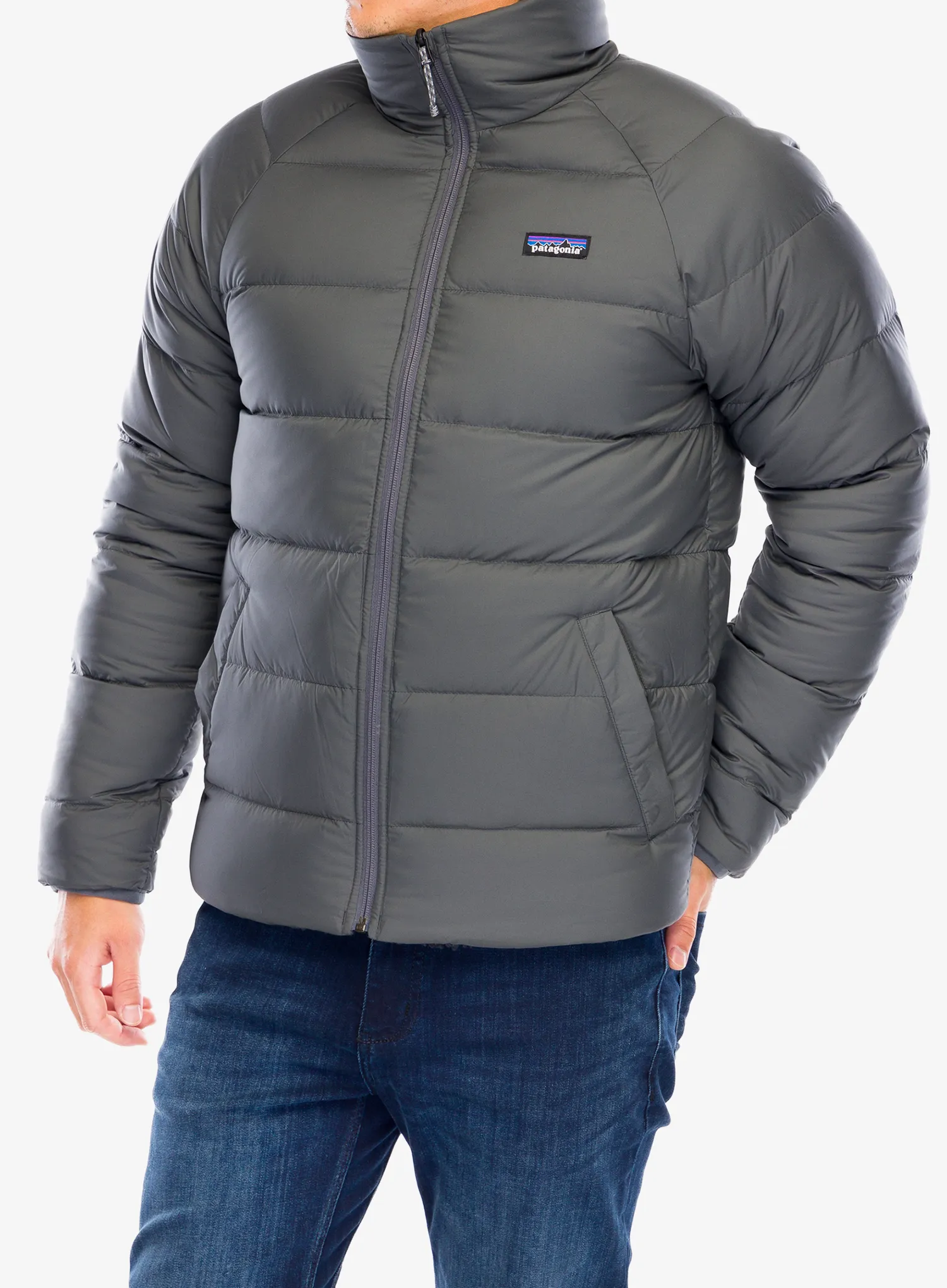 Pernata jakna Patagonia Reversible Silent Down Jacket - forge grey