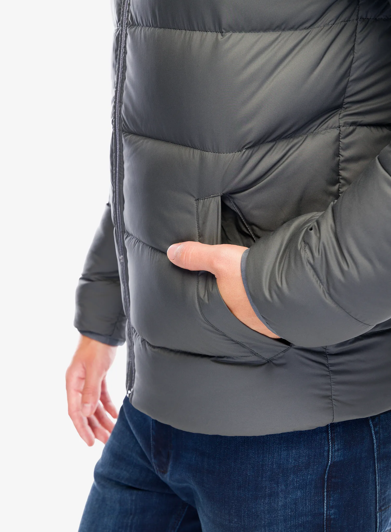 Pernata jakna Patagonia Reversible Silent Down Jacket - forge grey