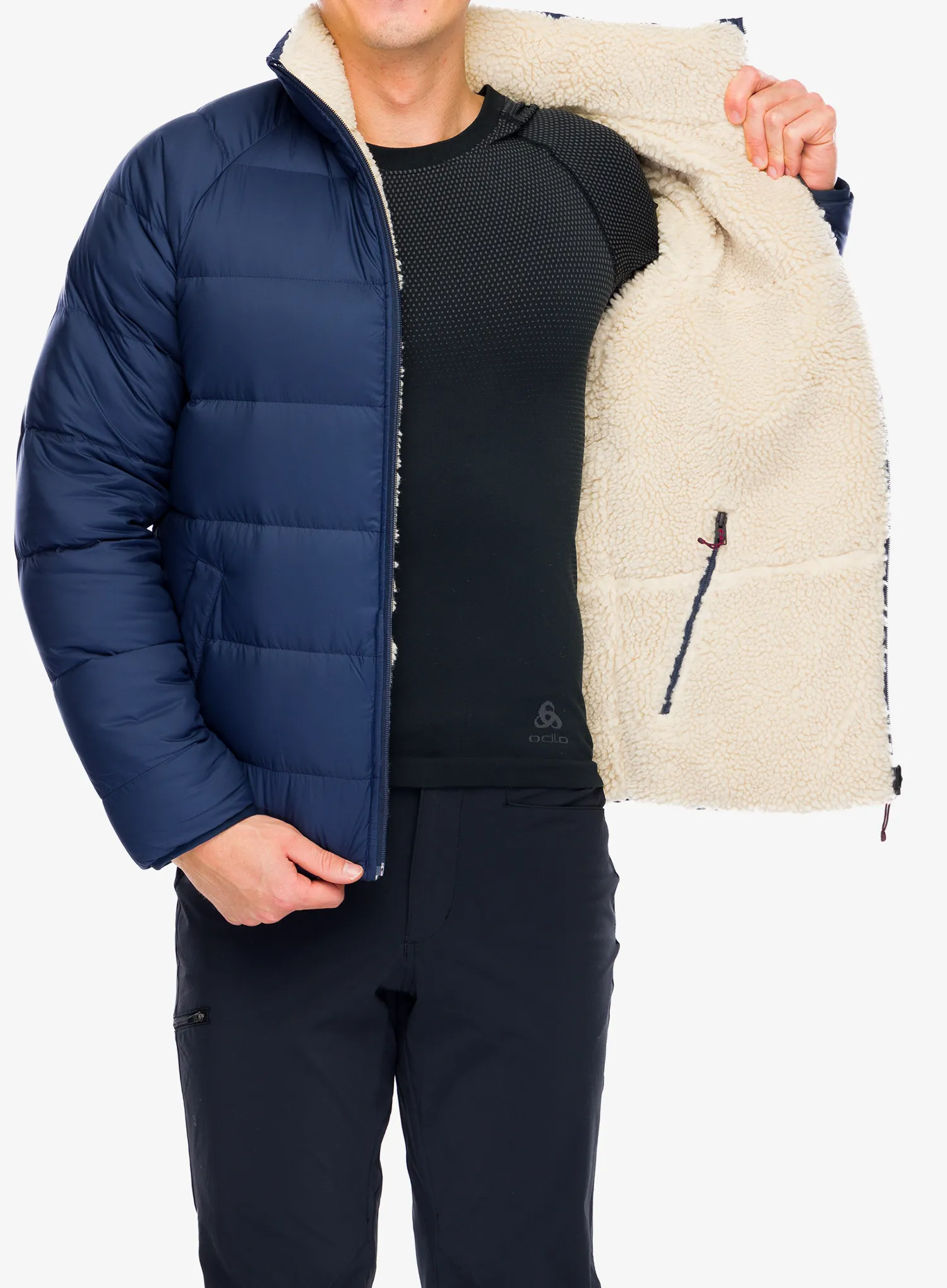 Pernata jakna Patagonia Reversible Silent Down Jacket - new navy