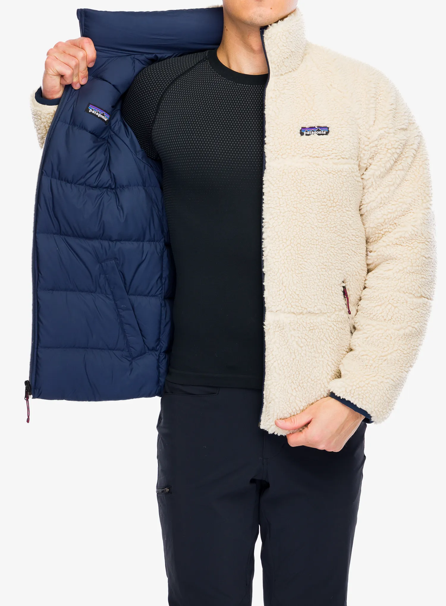 Pernata jakna Patagonia Reversible Silent Down Jacket - new navy