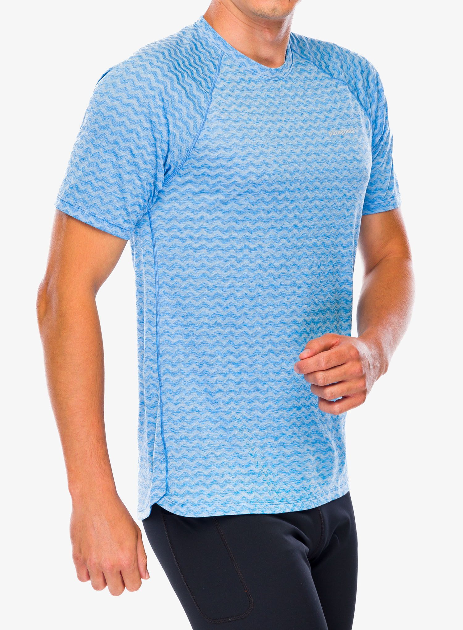 Majica za trčanje Patagonia Ridge Flow Shirt - vessel blue