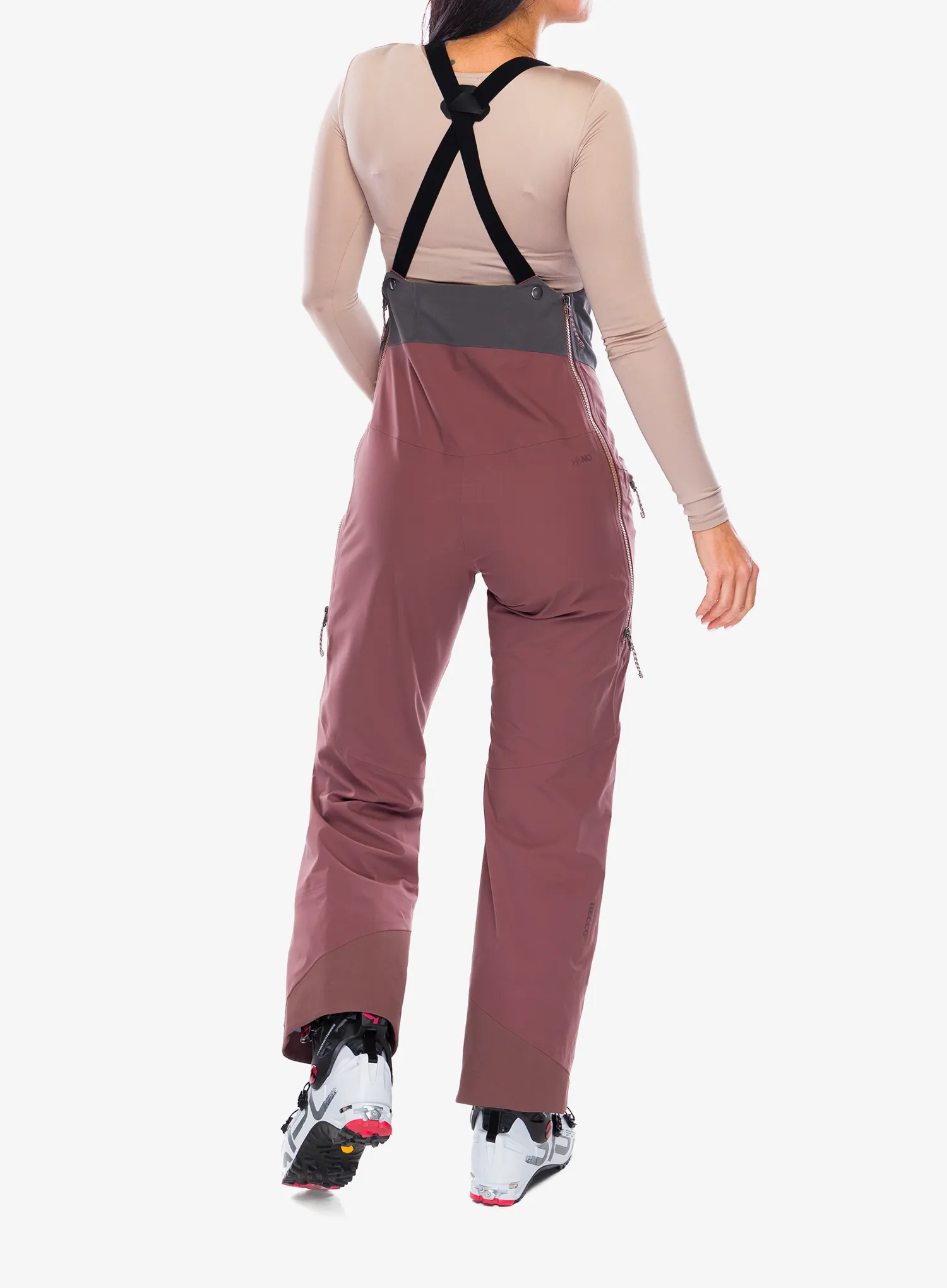 Ženske hlače s membranom Patagonia SnowDrifter Bibs - dulse mauve