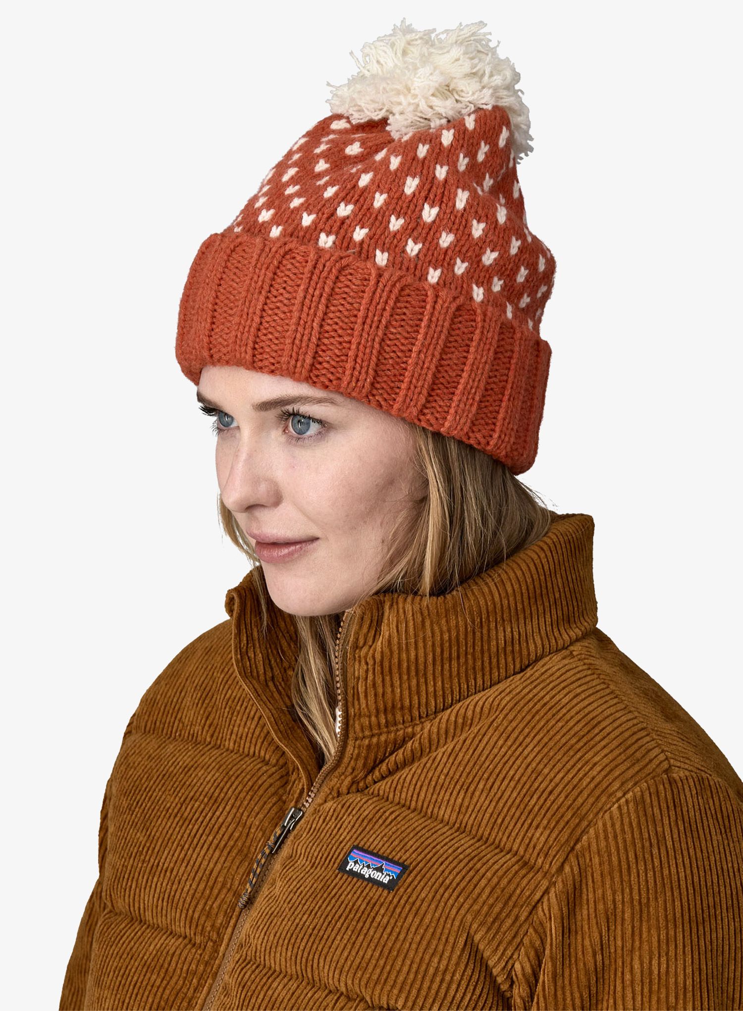 Zimska kapa Patagonia Snowbelle Beanie - offset dot/burnished red