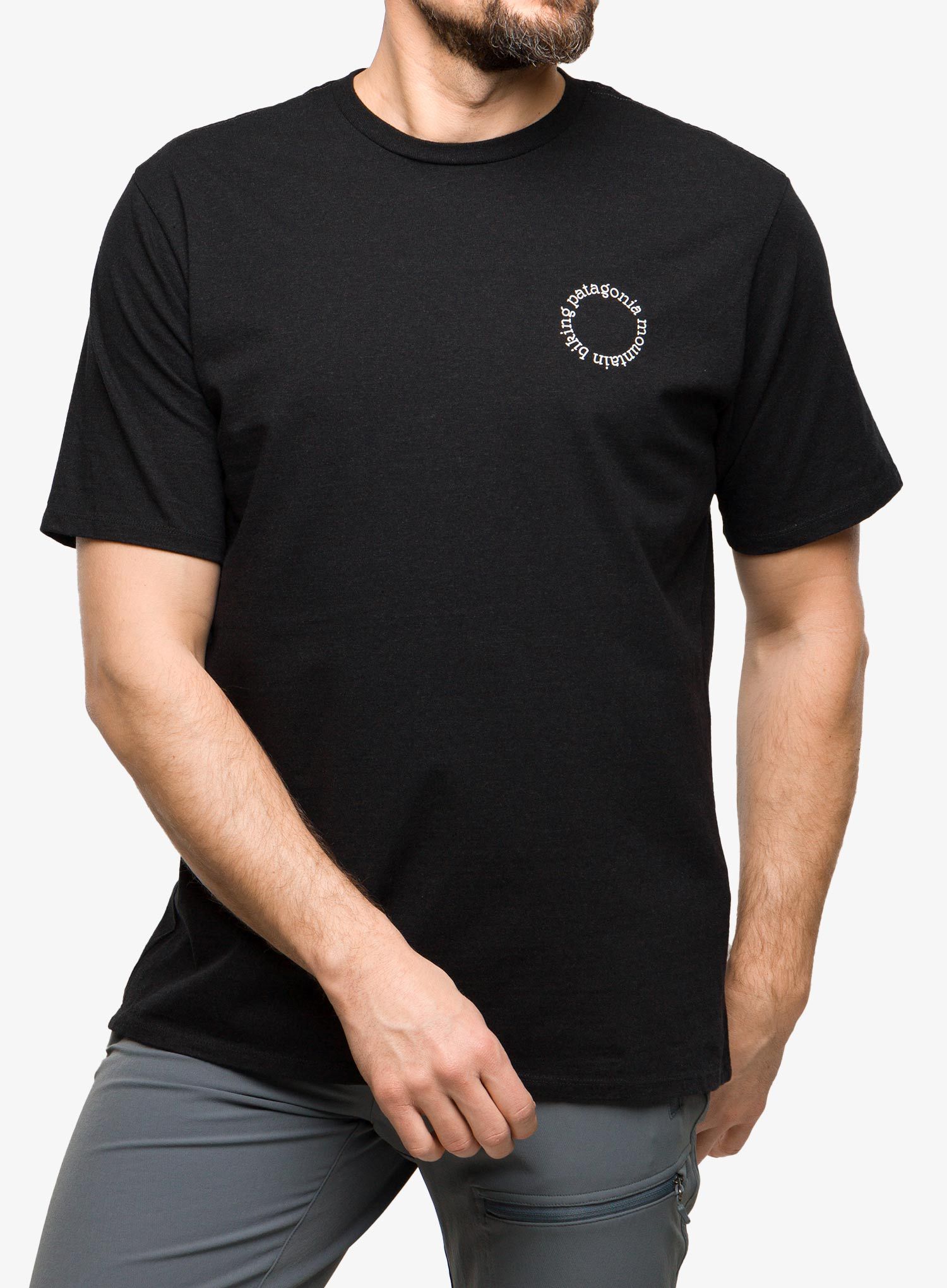 Majica Patagonia Spoke Stencil Responsibili-Tee - ink black