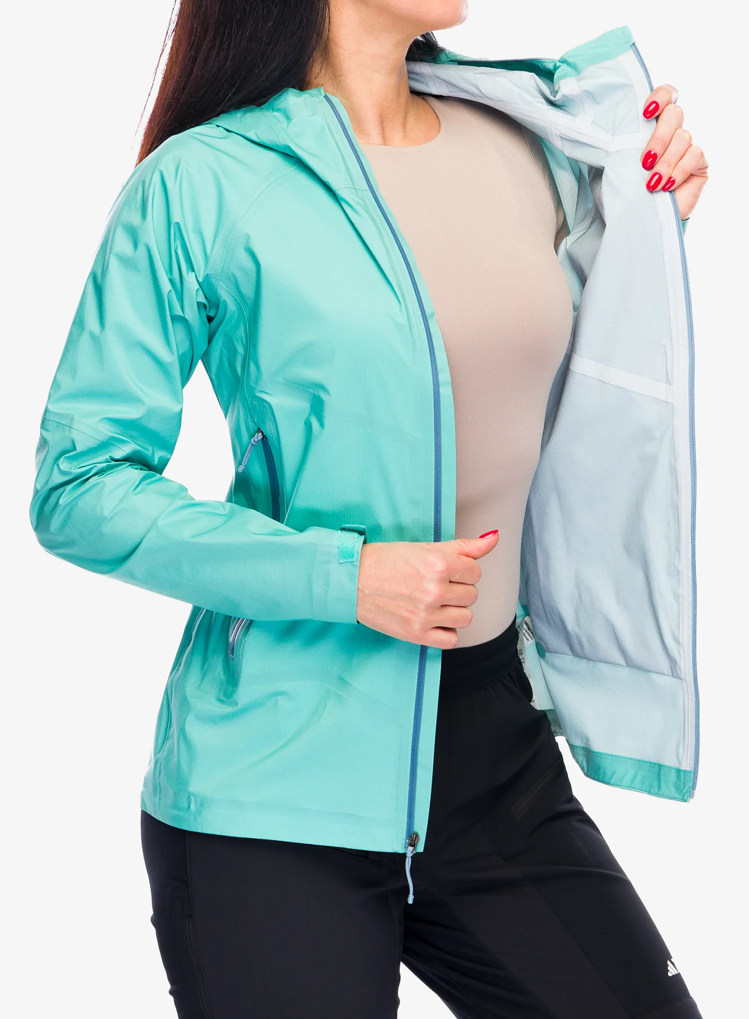 Ženska jakna za planine Patagonia Storm 10 Jacket - fresh teal