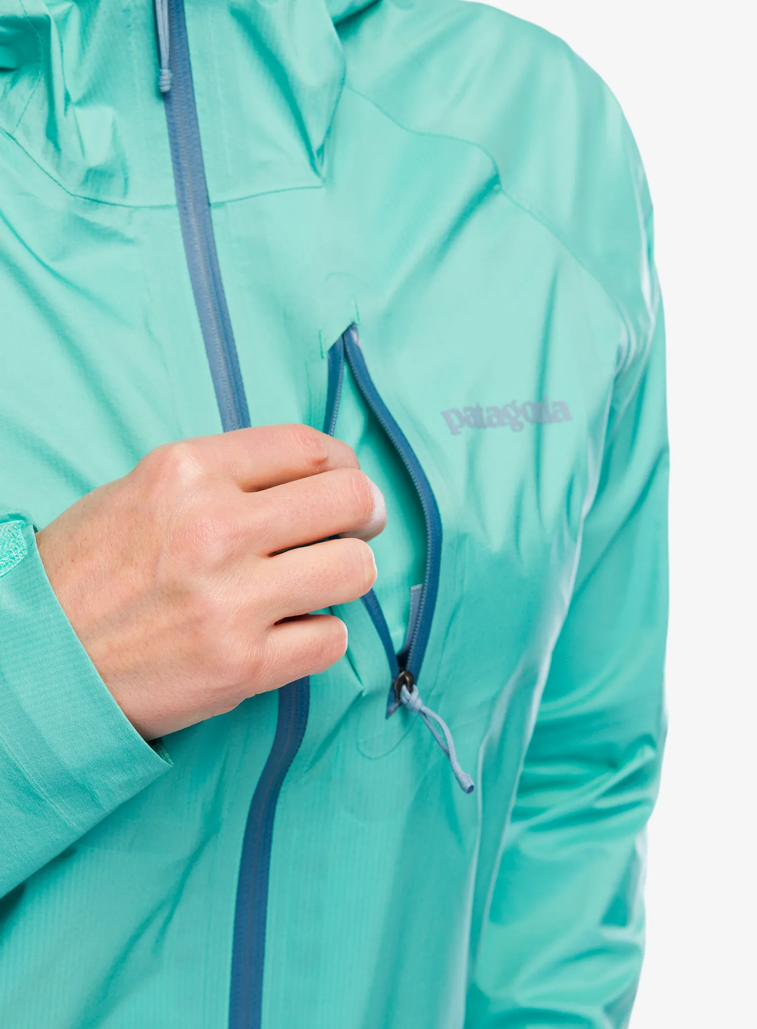 Ženska jakna za planine Patagonia Storm 10 Jacket - fresh teal