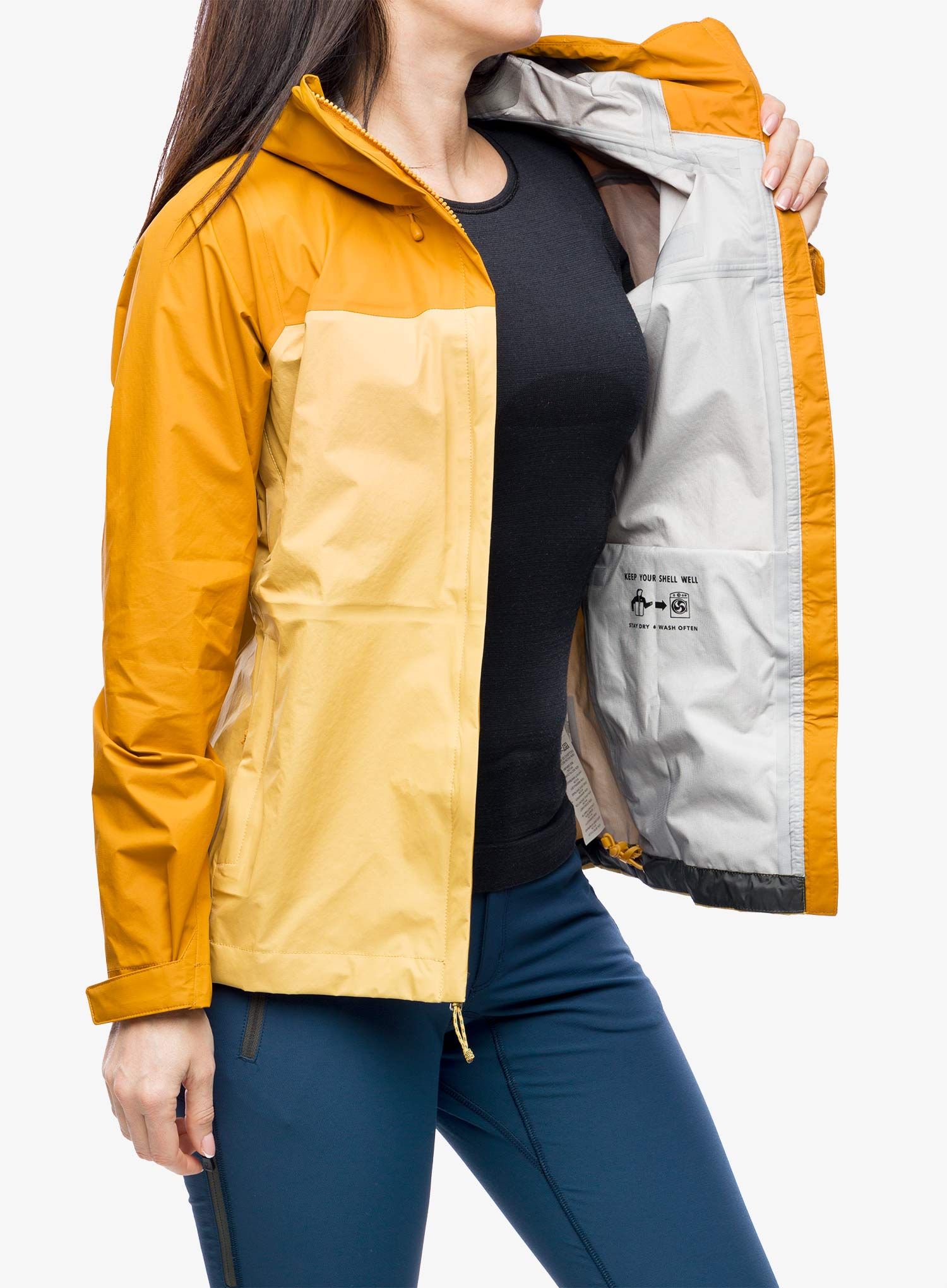 Ženska kišna jakna Patagonia Torrentshell 3L Jacket - pufferfish gold